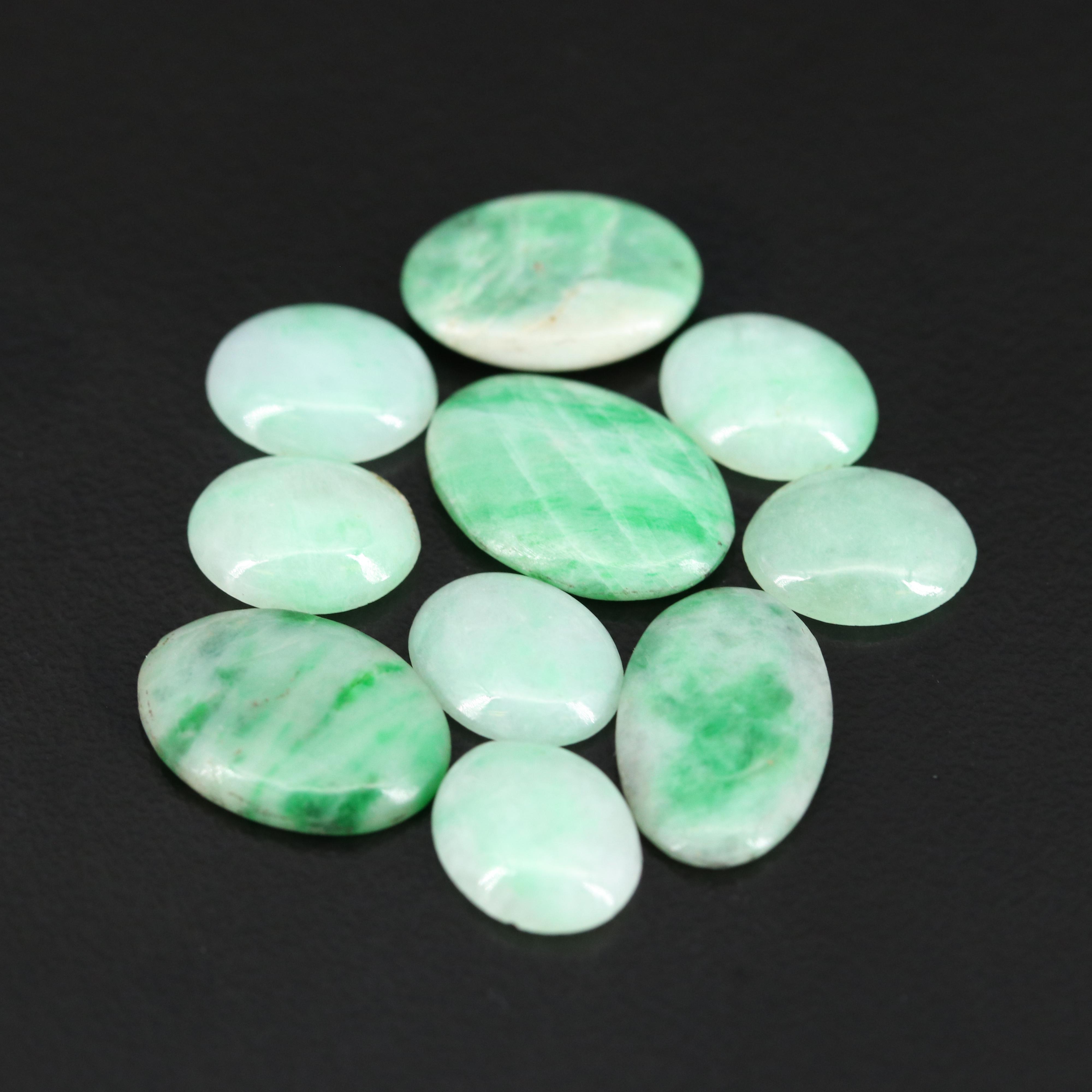 Loose Oval Jadeite Cabochons
