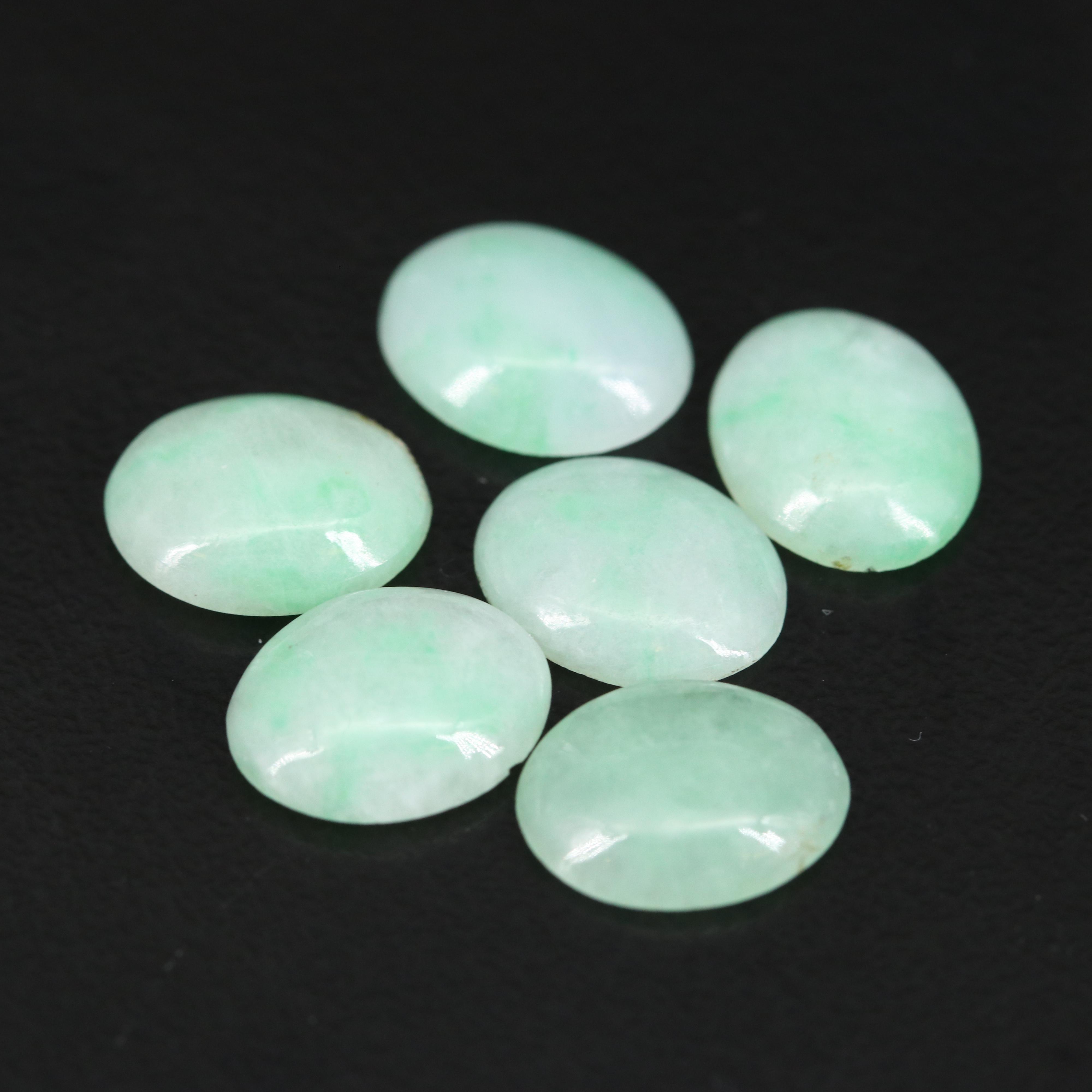 Loose Oval Jadeite Cabochons