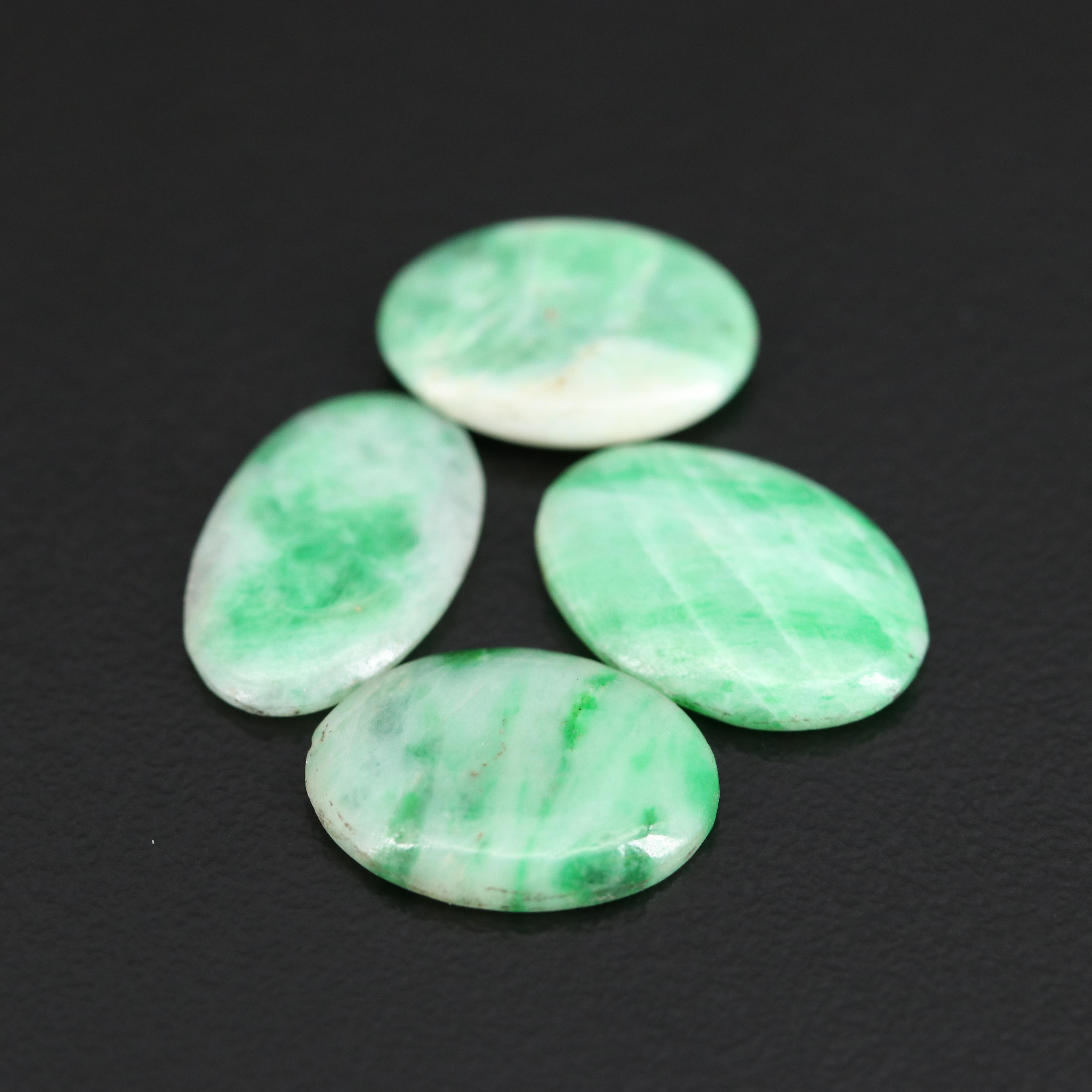 Loose Oval Jadeite Cabochons