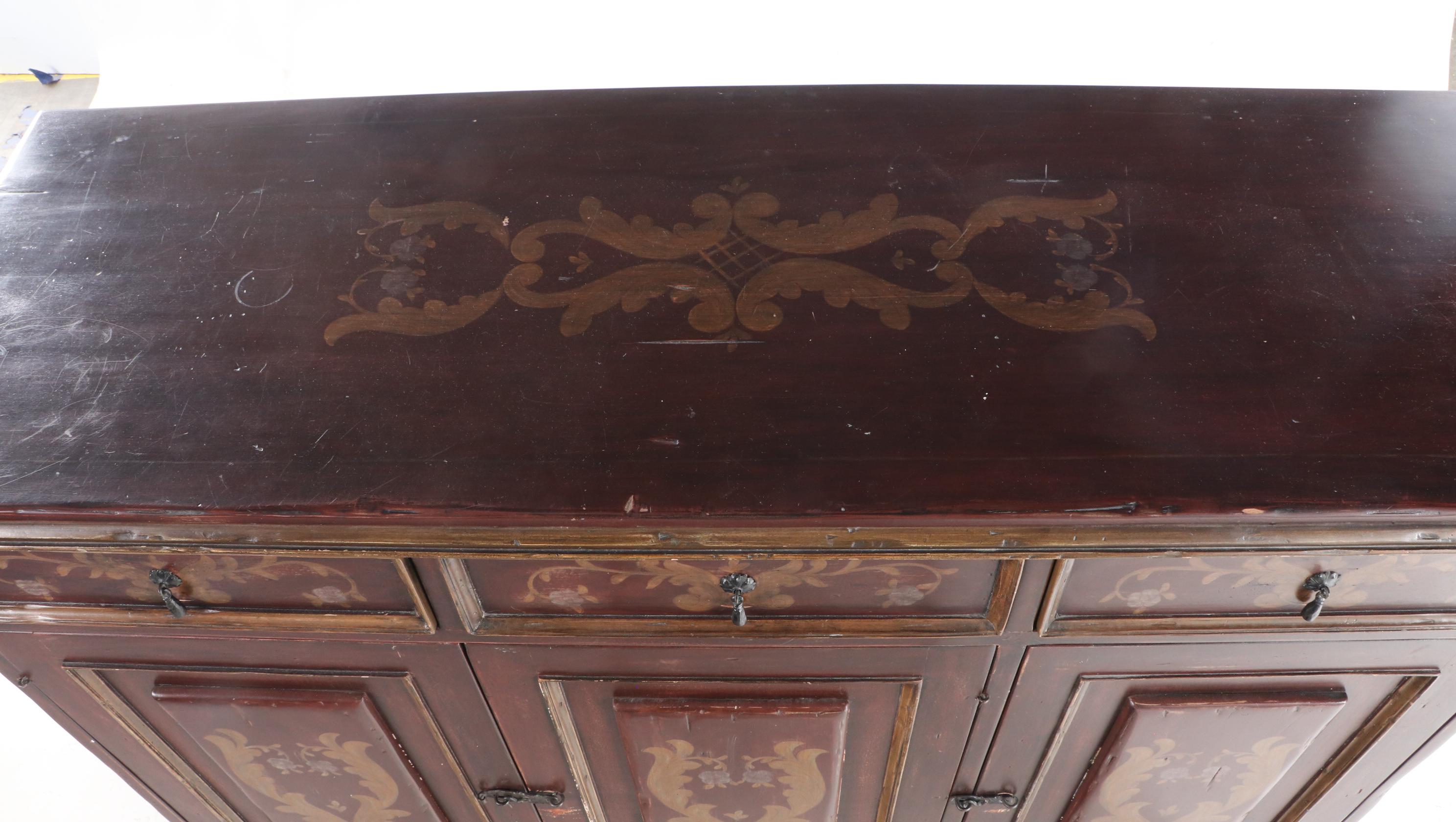 South Cone Trading Co. Paint-Decorated Sideboard