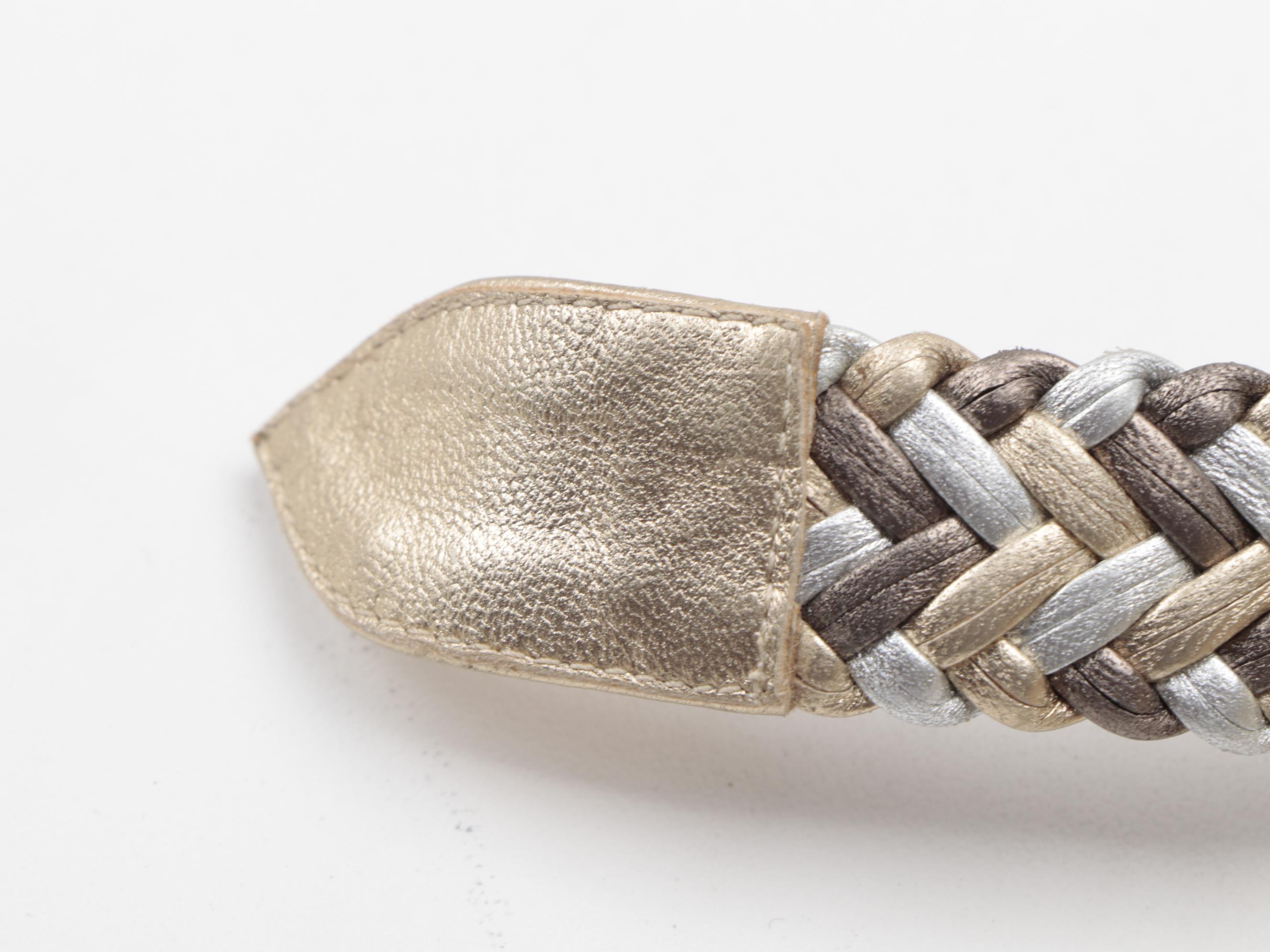 Hermès Sofia Espadrille Wedge Sandals with Metallic Braided Straps