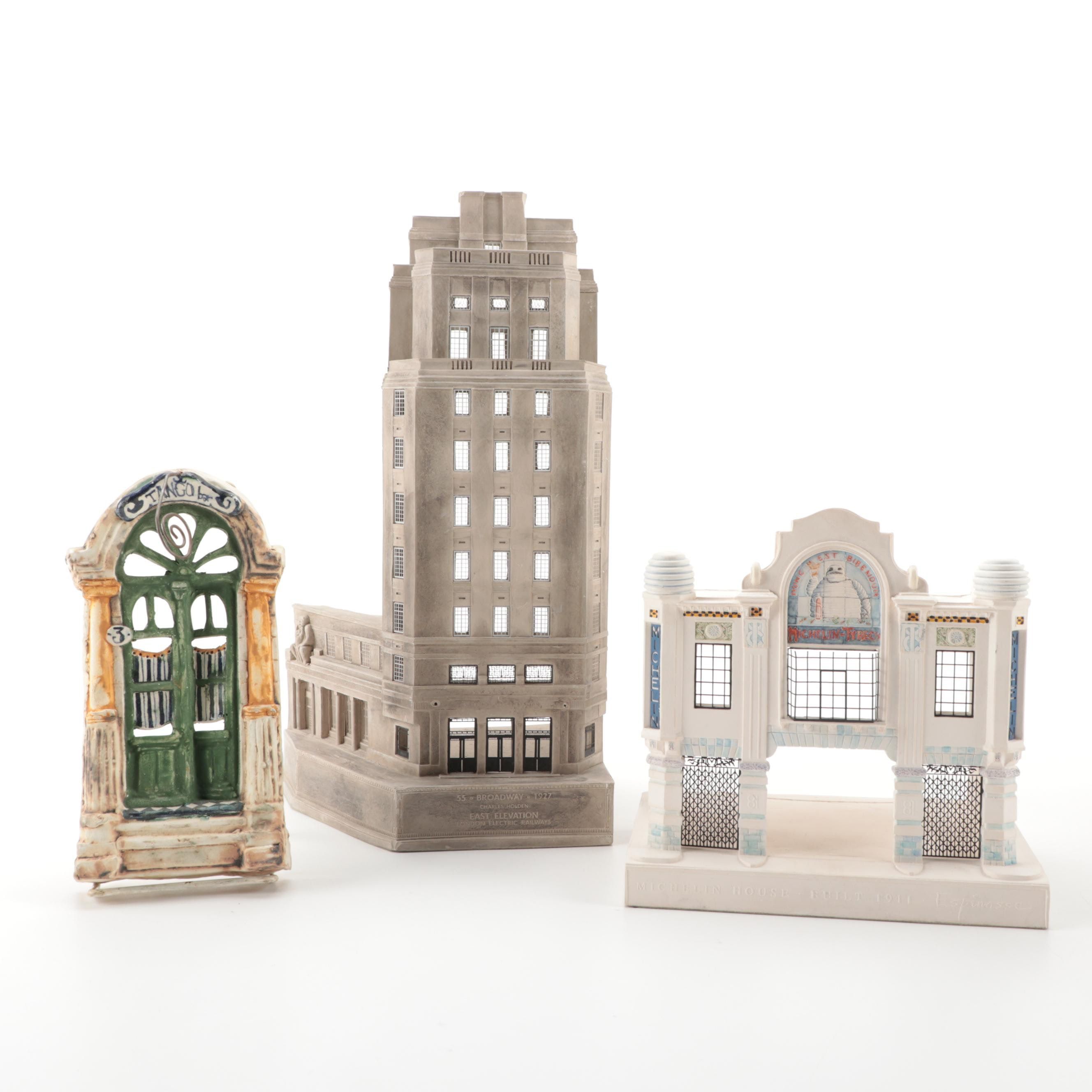 Timothy Richards Plaster "55 Broadway" and "Michelin House" with Other