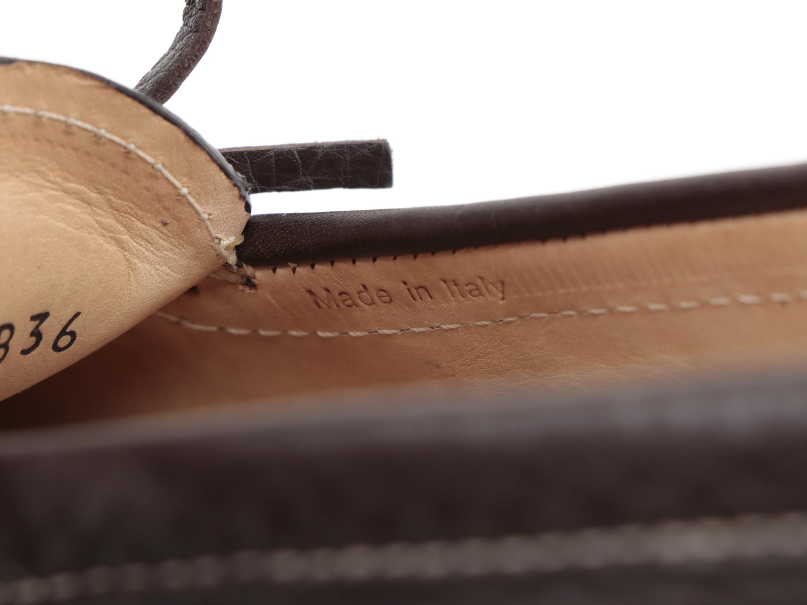 Prada Brown Daino Leather Driving Moccasins