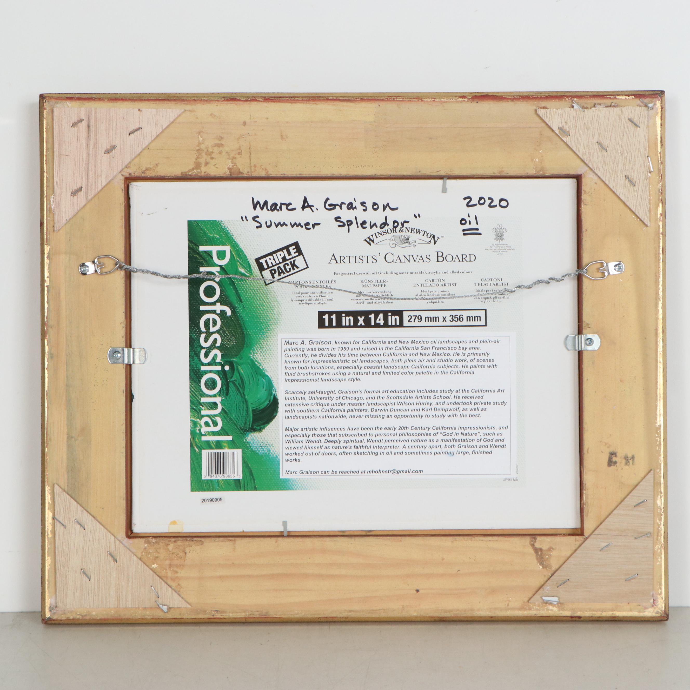 Marc A. Graison Oil Painting "Summer Splendor," 2020