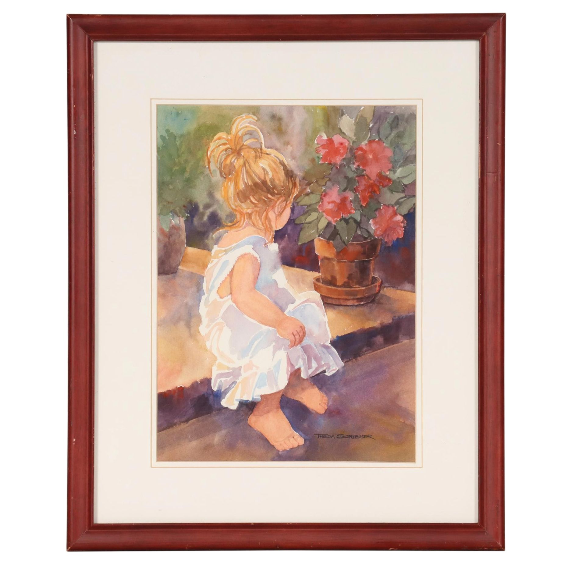 Theda Scribner Watercolor Painting "Early Morn," Late 20th to 21st Century