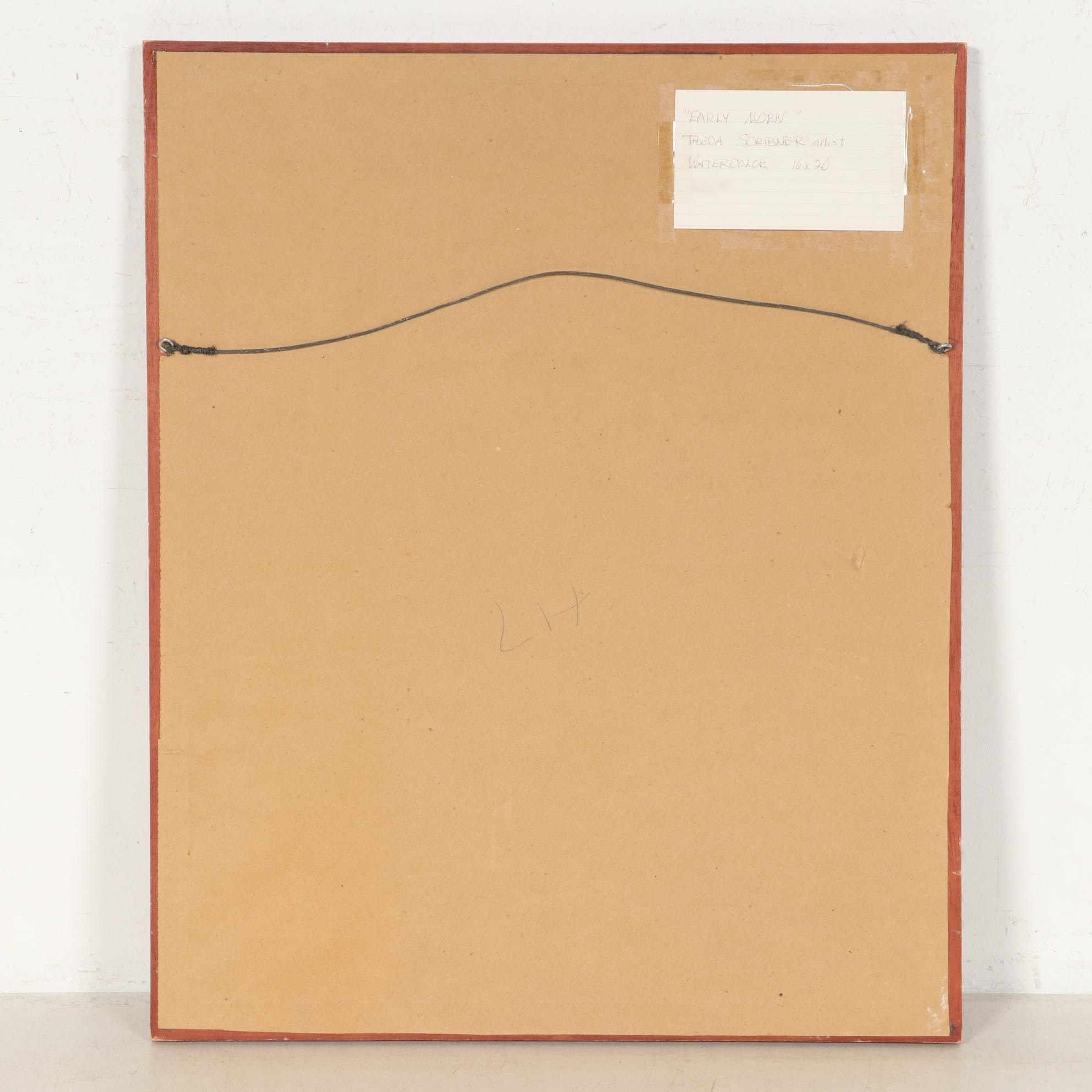 Theda Scribner Watercolor Painting "Early Morn," Late 20th to 21st Century