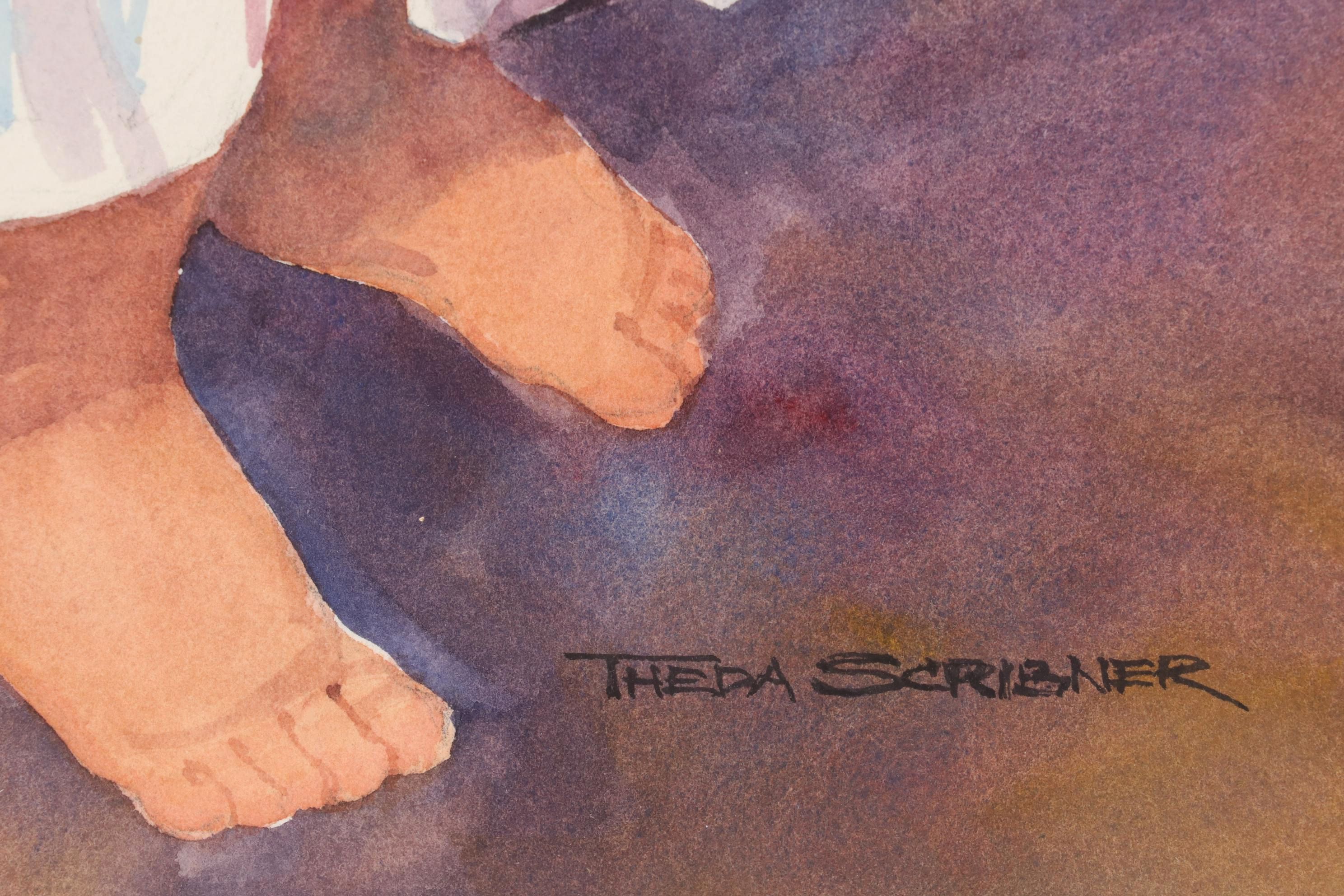 Theda Scribner Watercolor Painting "Early Morn," Late 20th to 21st Century