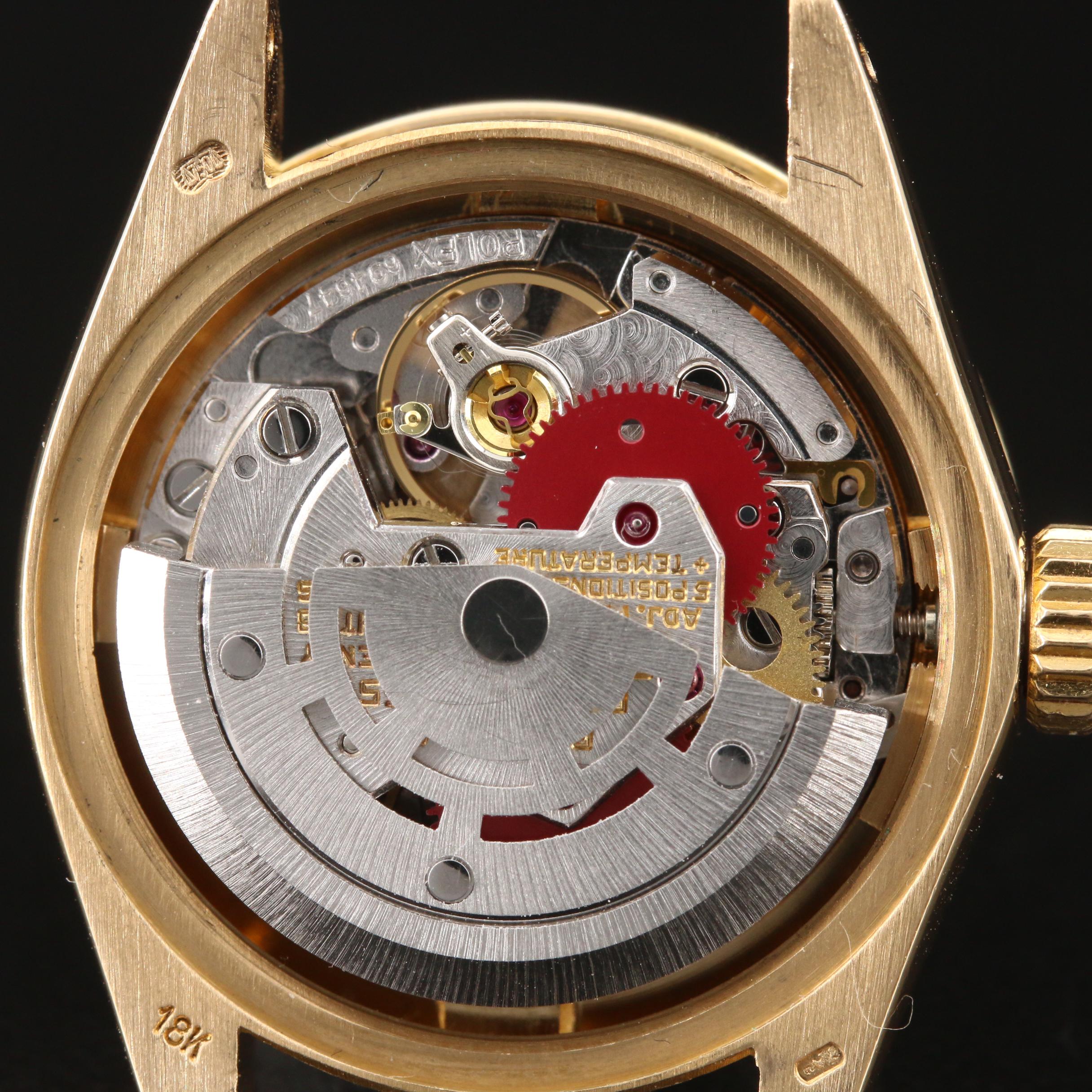 1979 Rolex Datejust 18K Yellow Gold Diamond Automatic Watch