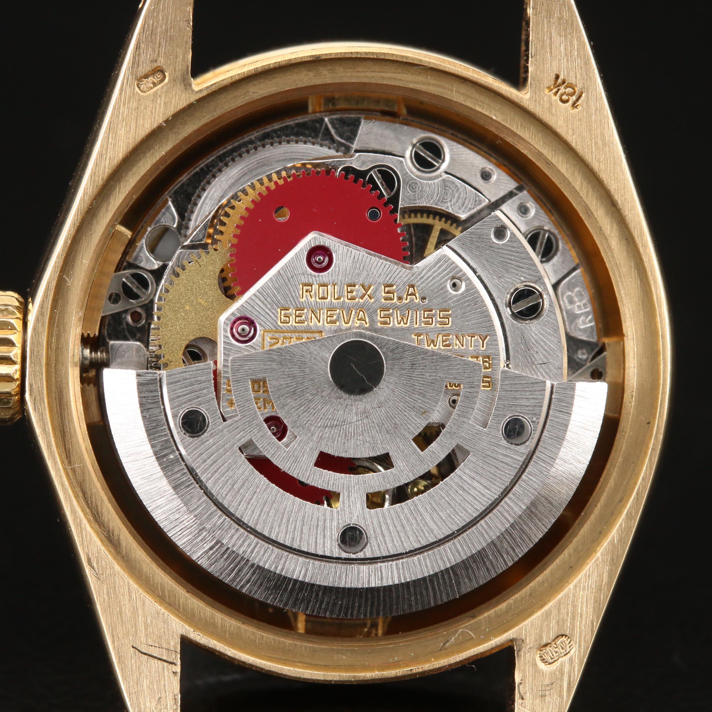 1979 Rolex Datejust 18K Yellow Gold Diamond Automatic Watch