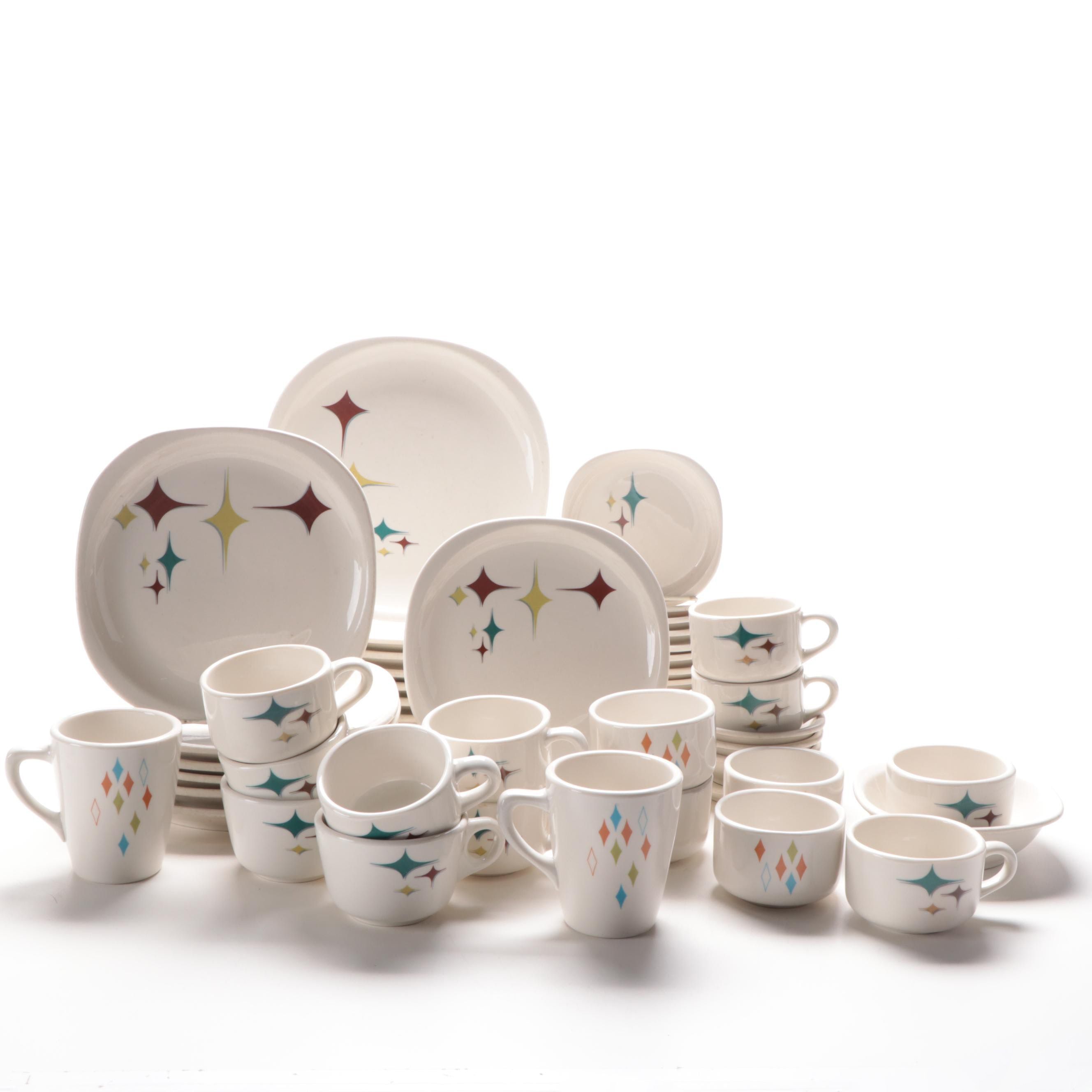 Syracuse China "Jubilee(Trend/Stars)" Dinnerware, Mid to Late 20th Century