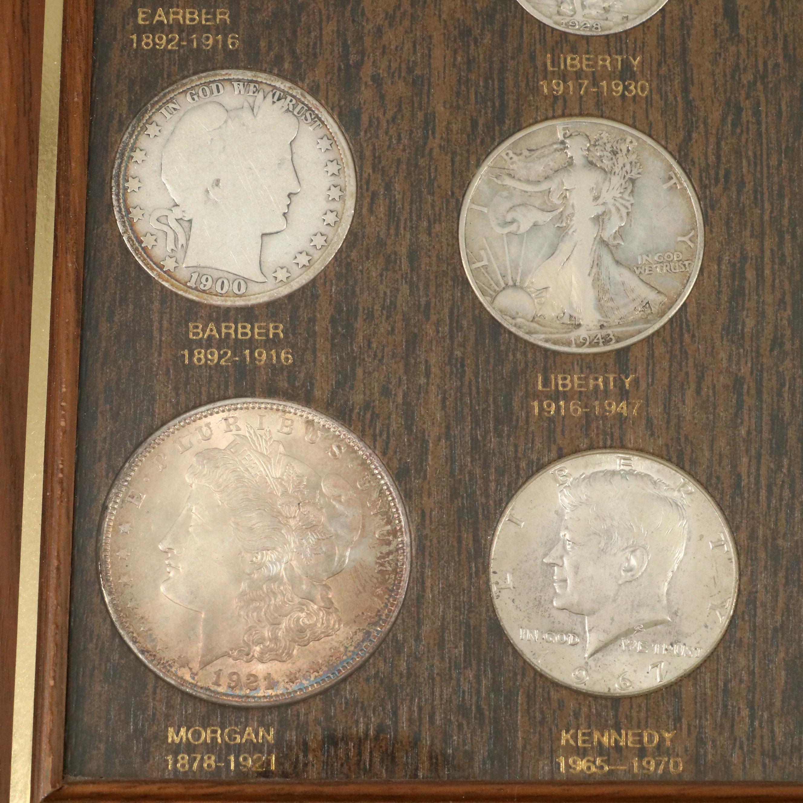 Framed United States 20th Century Type Coins