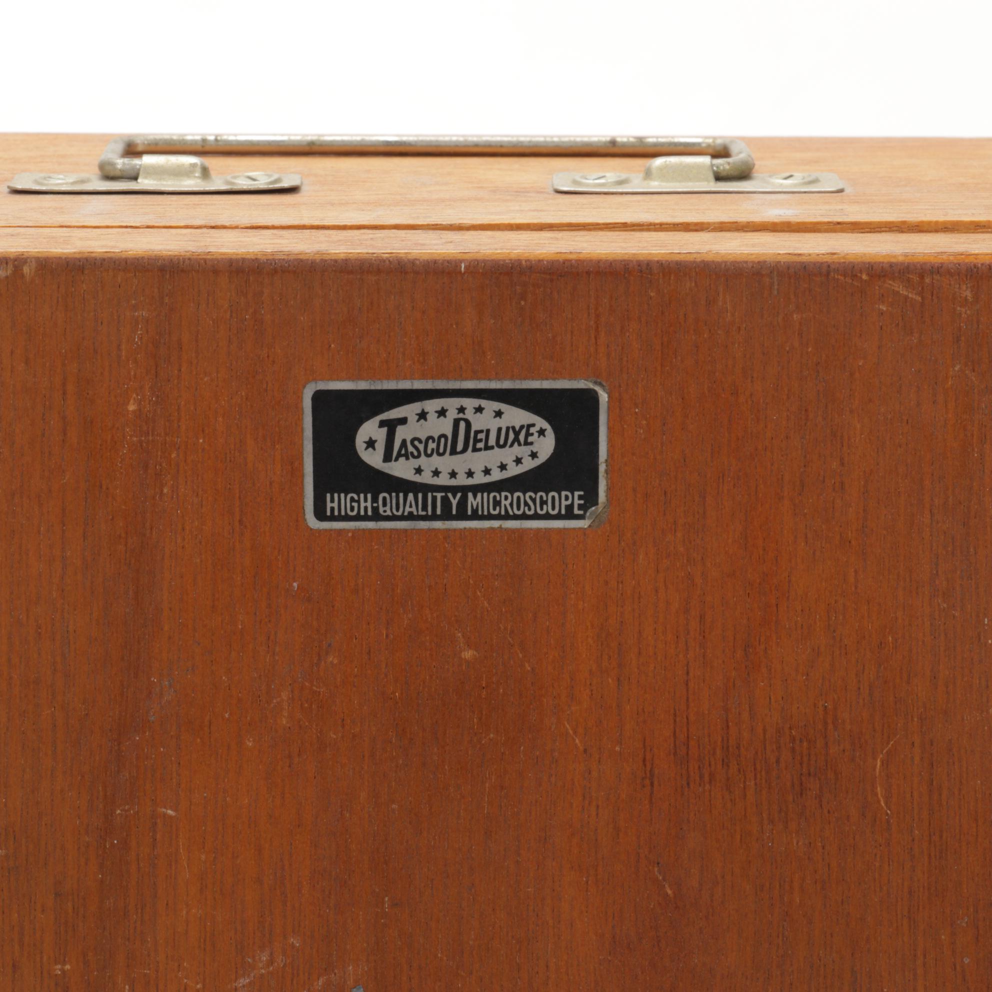 Tasco Deluxe, Gilbert, and Other Microscopes and Lab Equipment, Mid-20th Century