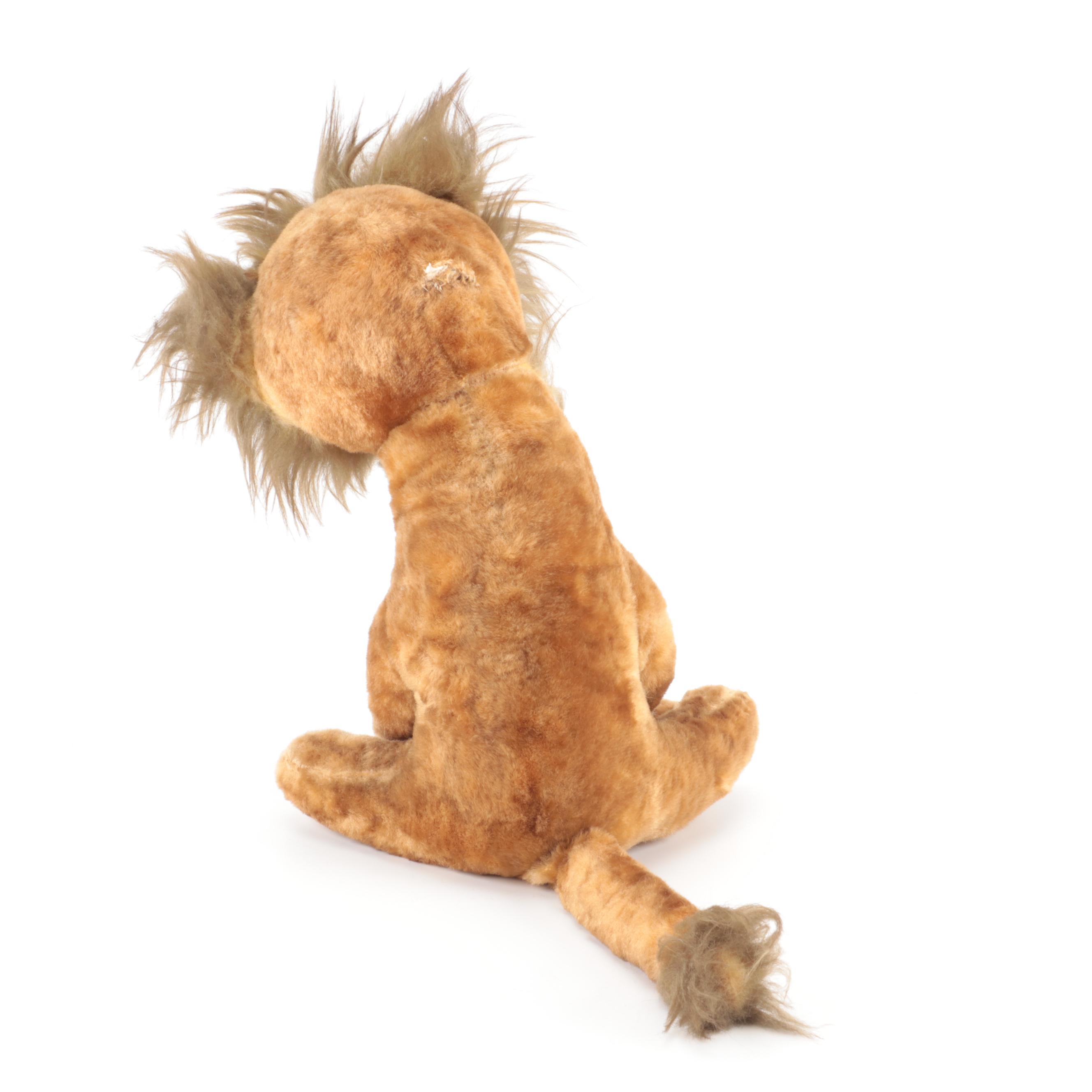 Lion and Dog Stuffed Toys, Vintage