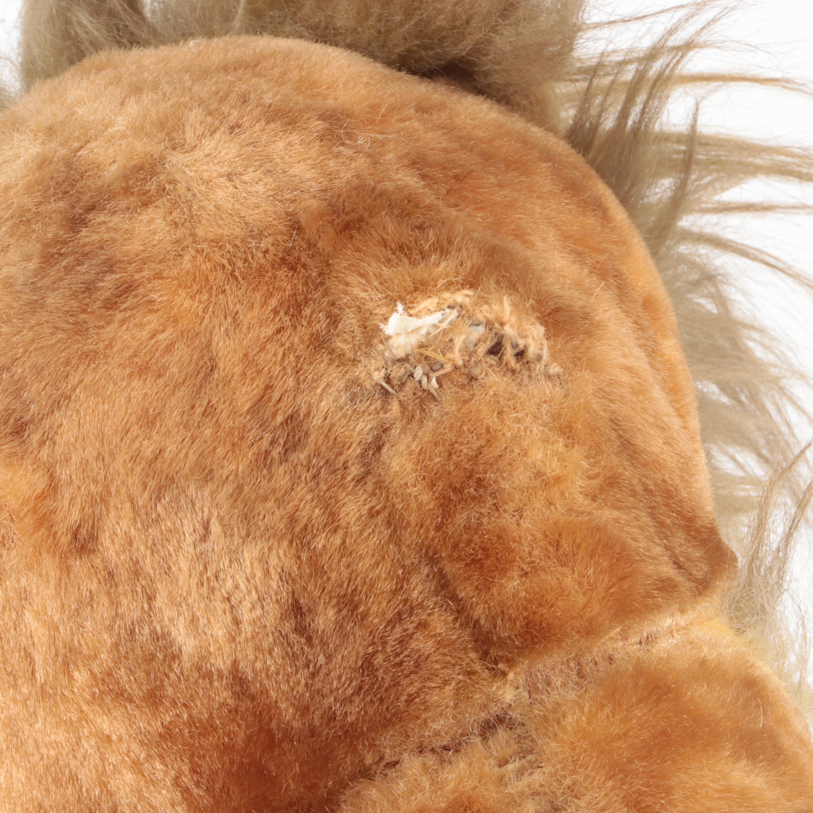 Lion and Dog Stuffed Toys, Vintage