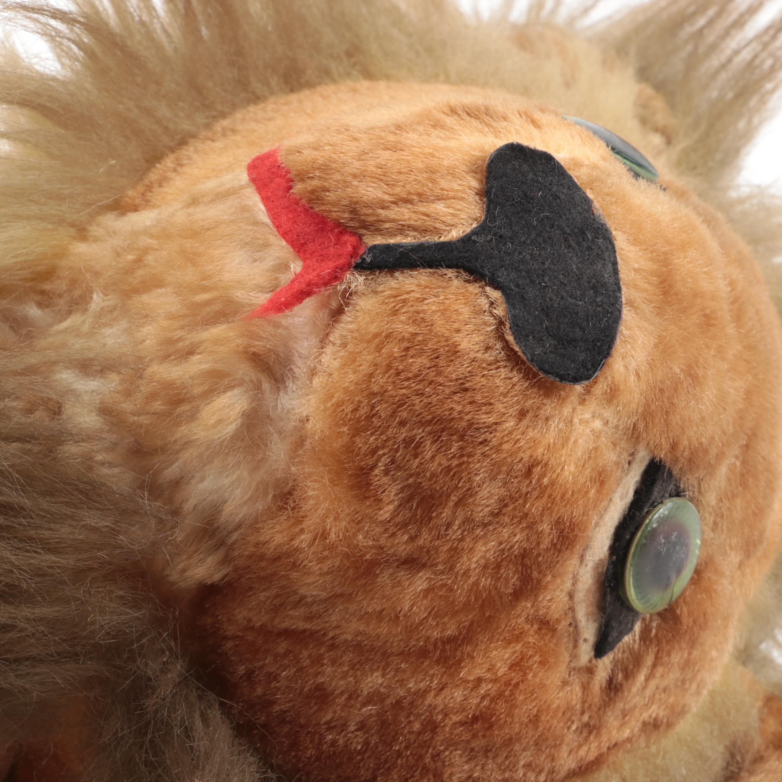 Lion and Dog Stuffed Toys, Vintage