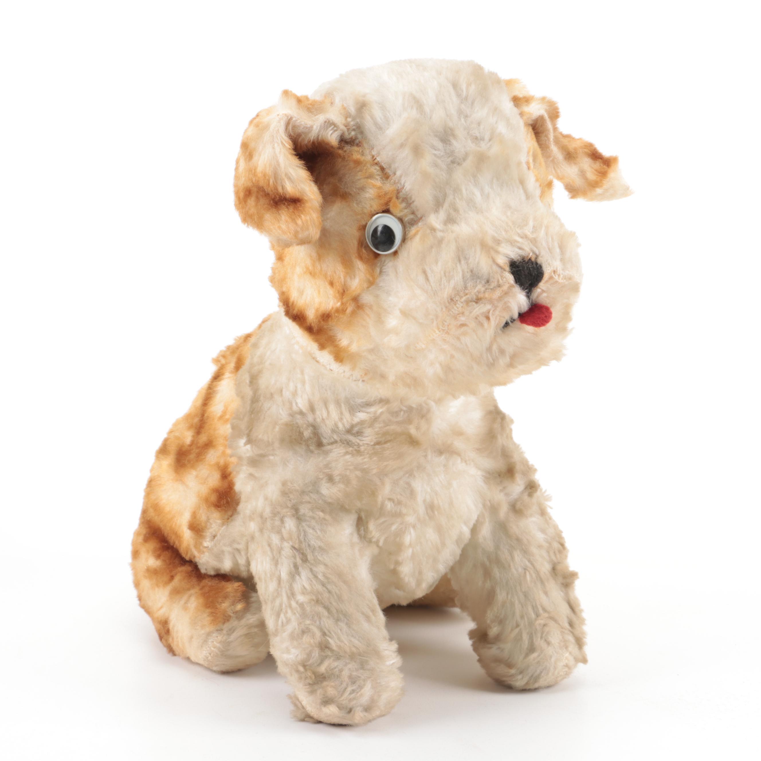 Lion and Dog Stuffed Toys, Vintage