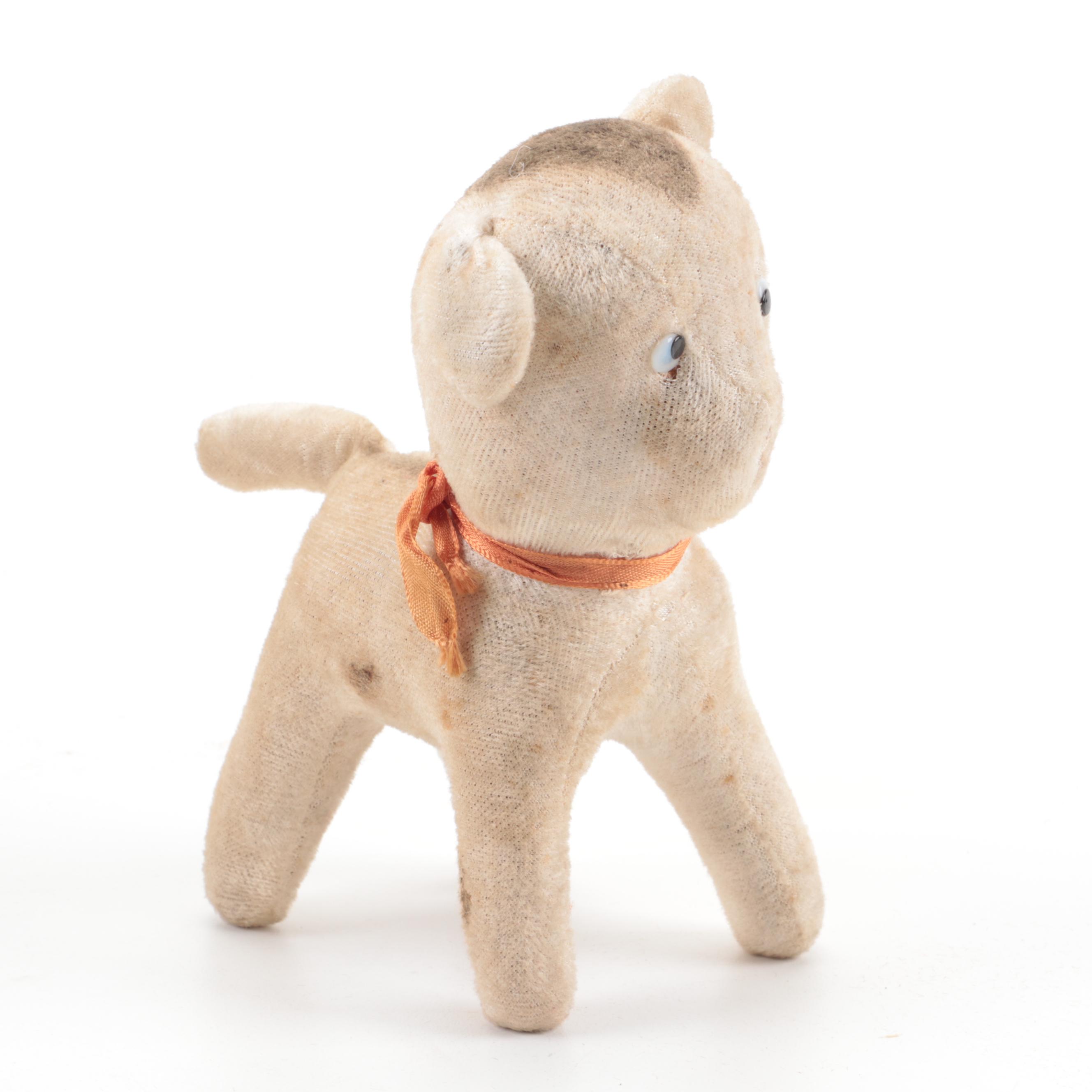 Lion and Dog Stuffed Toys, Vintage