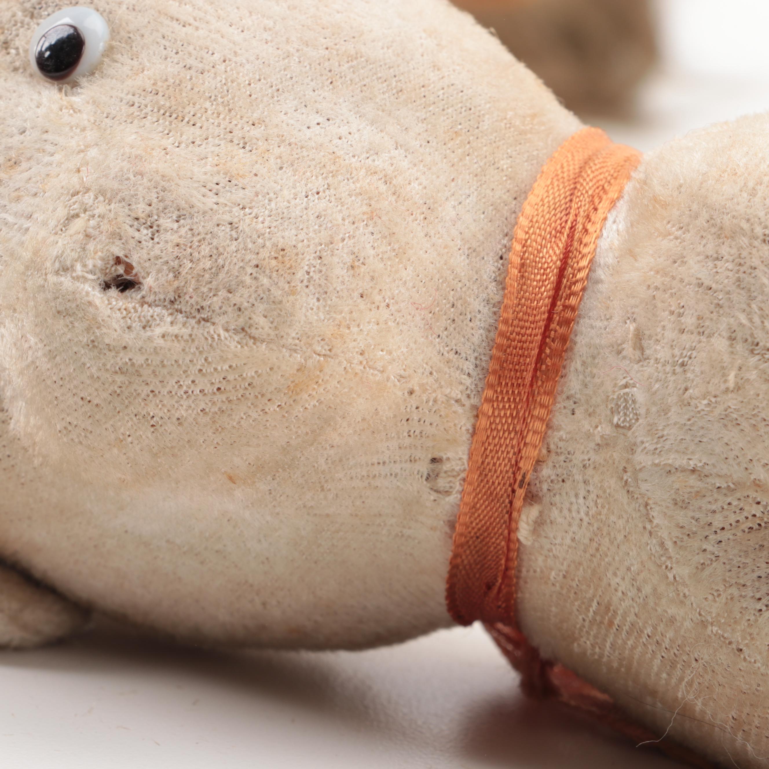 Lion and Dog Stuffed Toys, Vintage