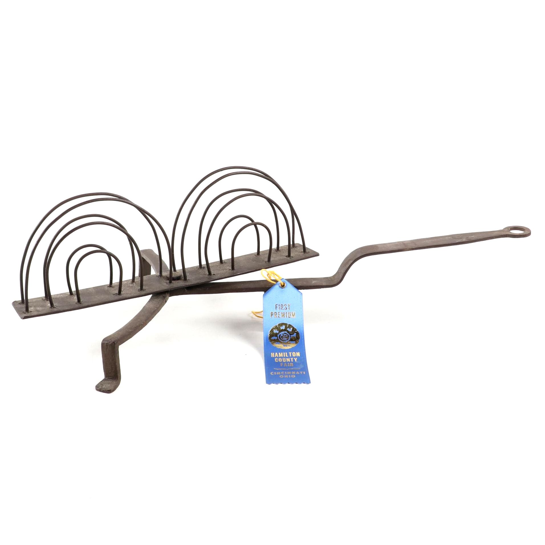 Primitive Wrought Iron Rotating Toaster, 19th Century