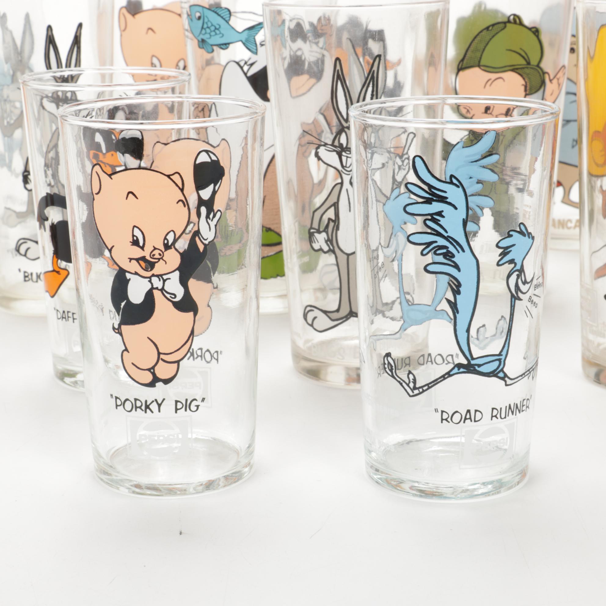 Warner Brothers "Looney Tunes" Pepsi Collector's Series Glasses, 1970s