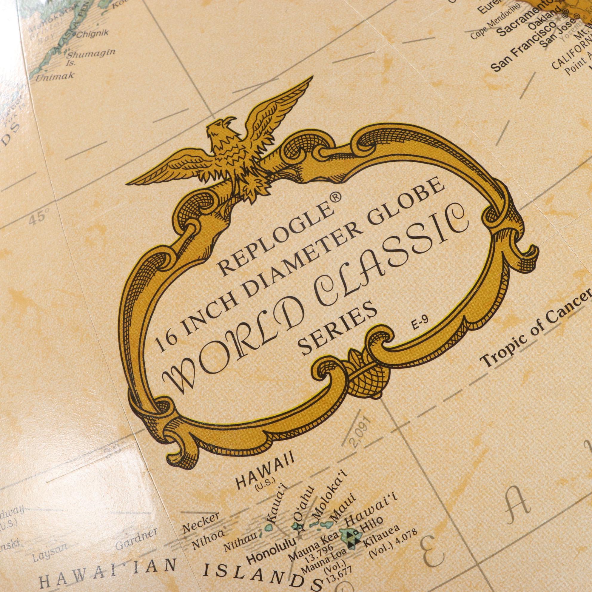 Replogle "World Classic Series" 16-Inch Globe-on-Stand