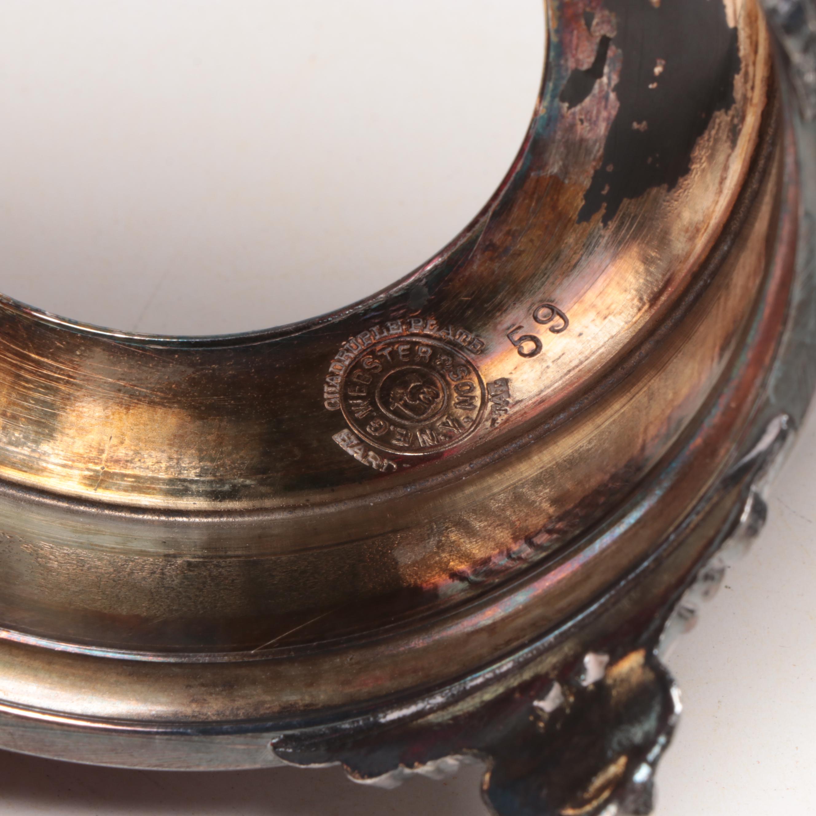 E.G. Webster & Sons Silver Plate Pickle Castor, and Other Butter Dish