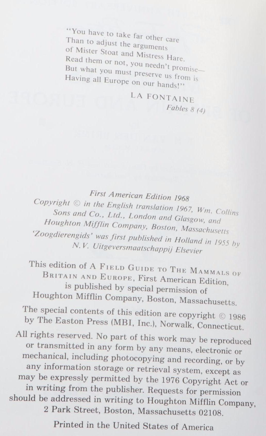 Easton Press Edition "Field Guides" by Roger Tory Peterson, Late 20th Century