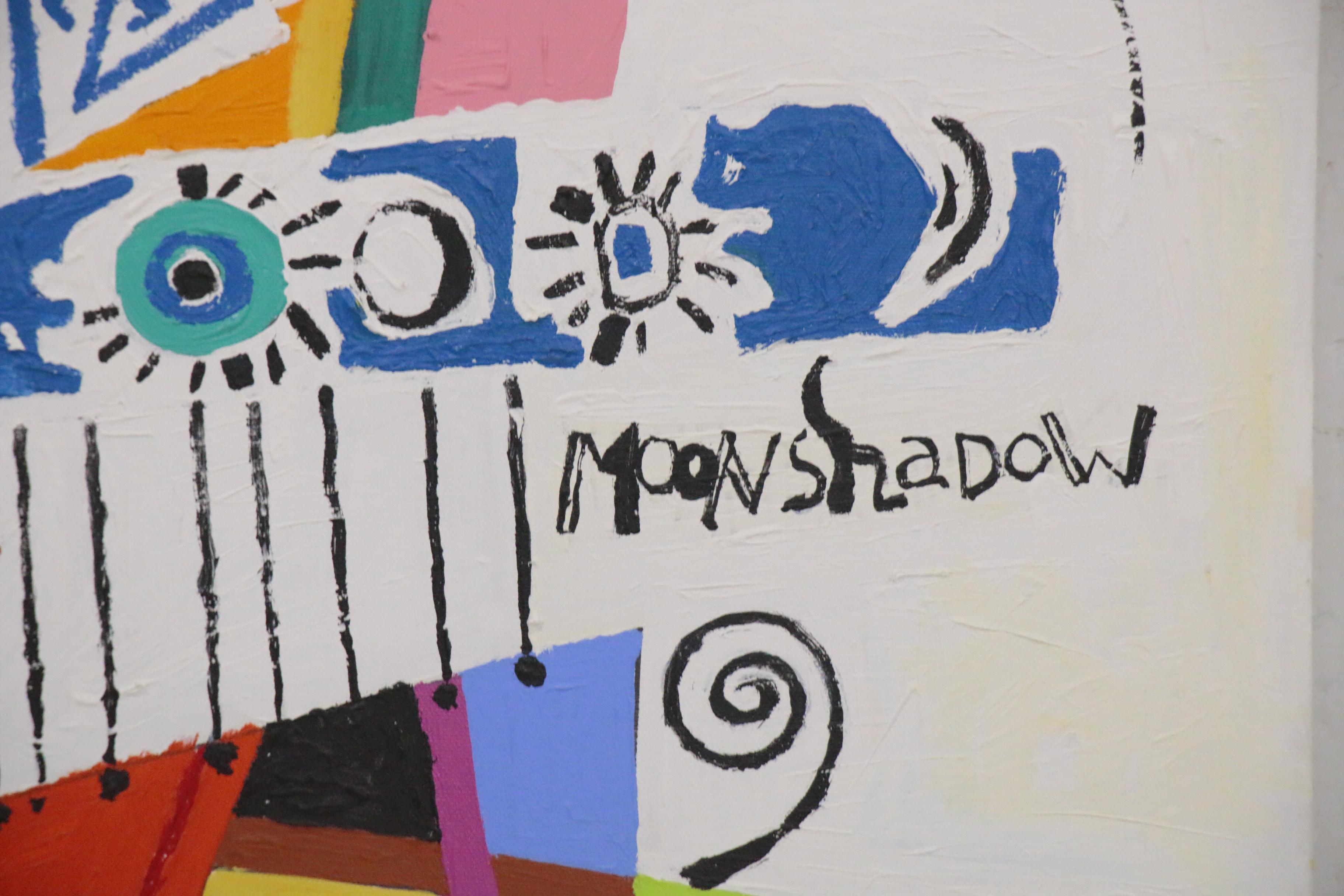 Phyllis Trager Hyman Abstract Oil Painting "Moon Shadow," 2006