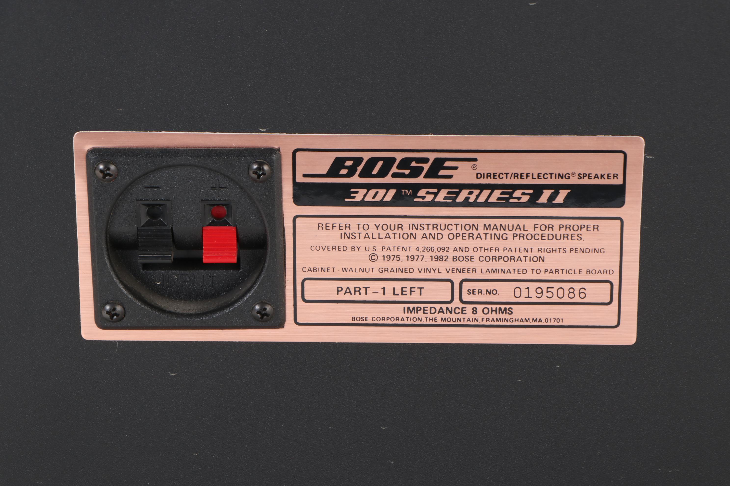 Bose 301 Series II Speakers