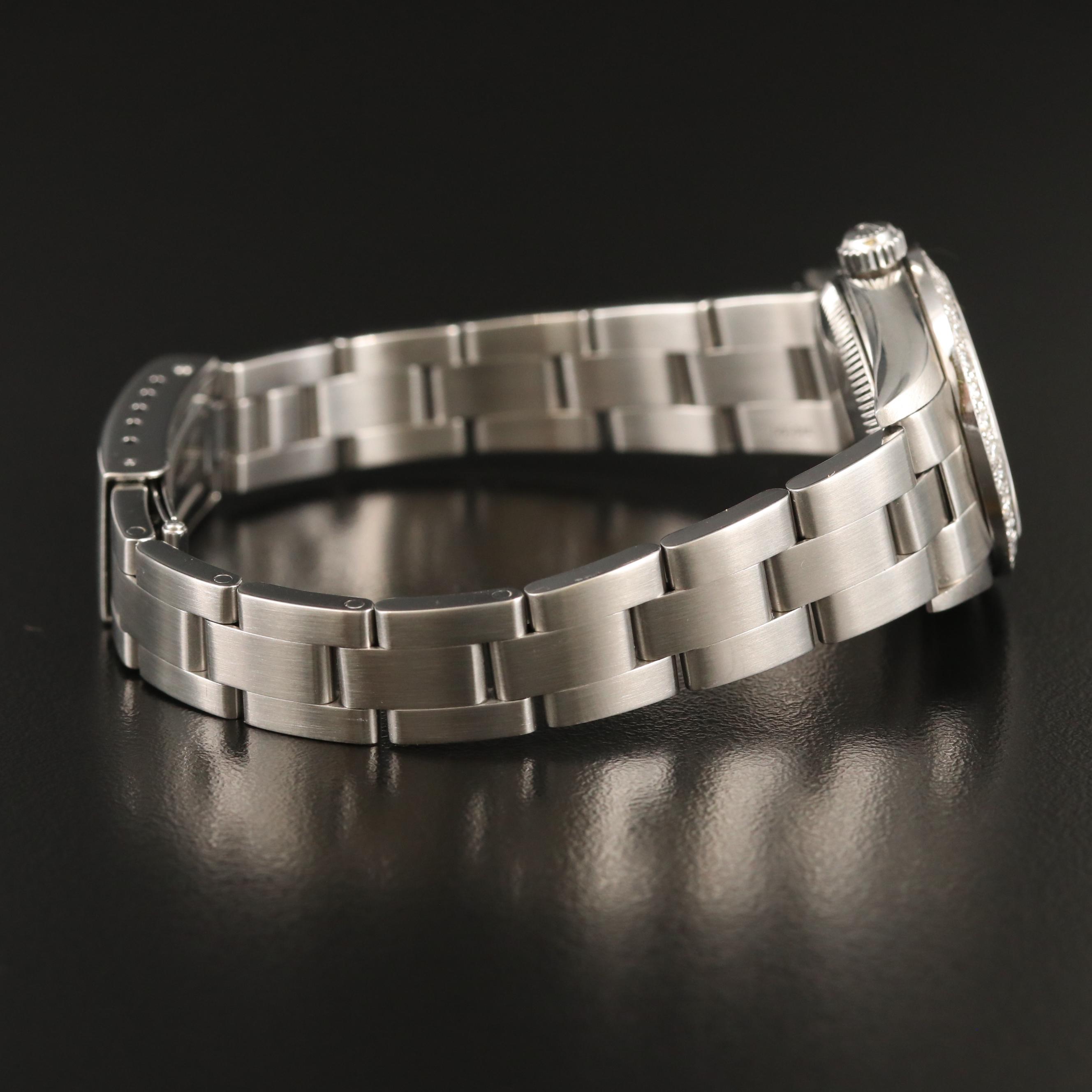 2000 Rolex Oyster Perpetual Stainless Steel and Diamond Automatic Watch