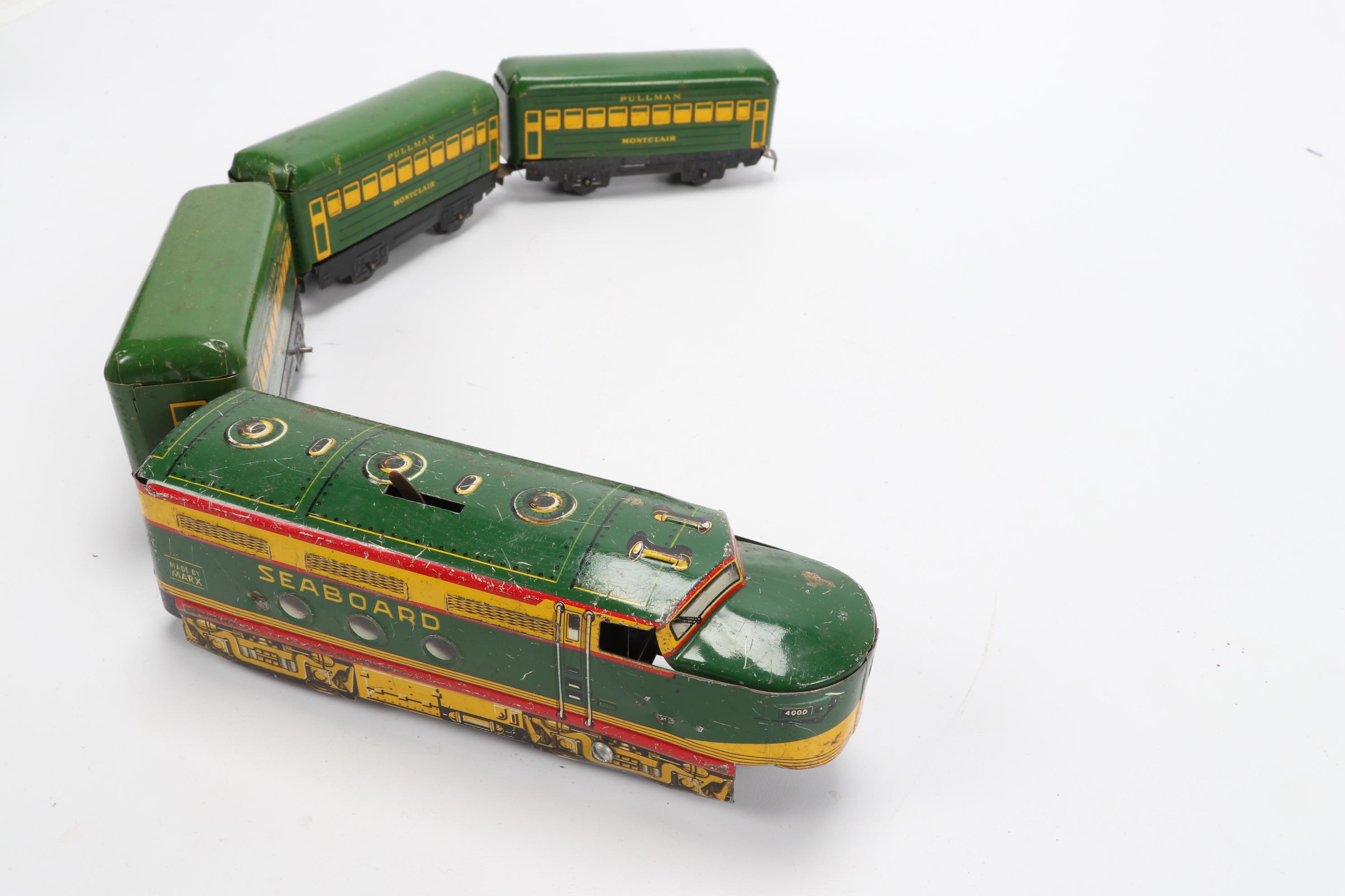 Marx Tin Litho "Seaboard" and "Over Land Express" Trains and Accessories