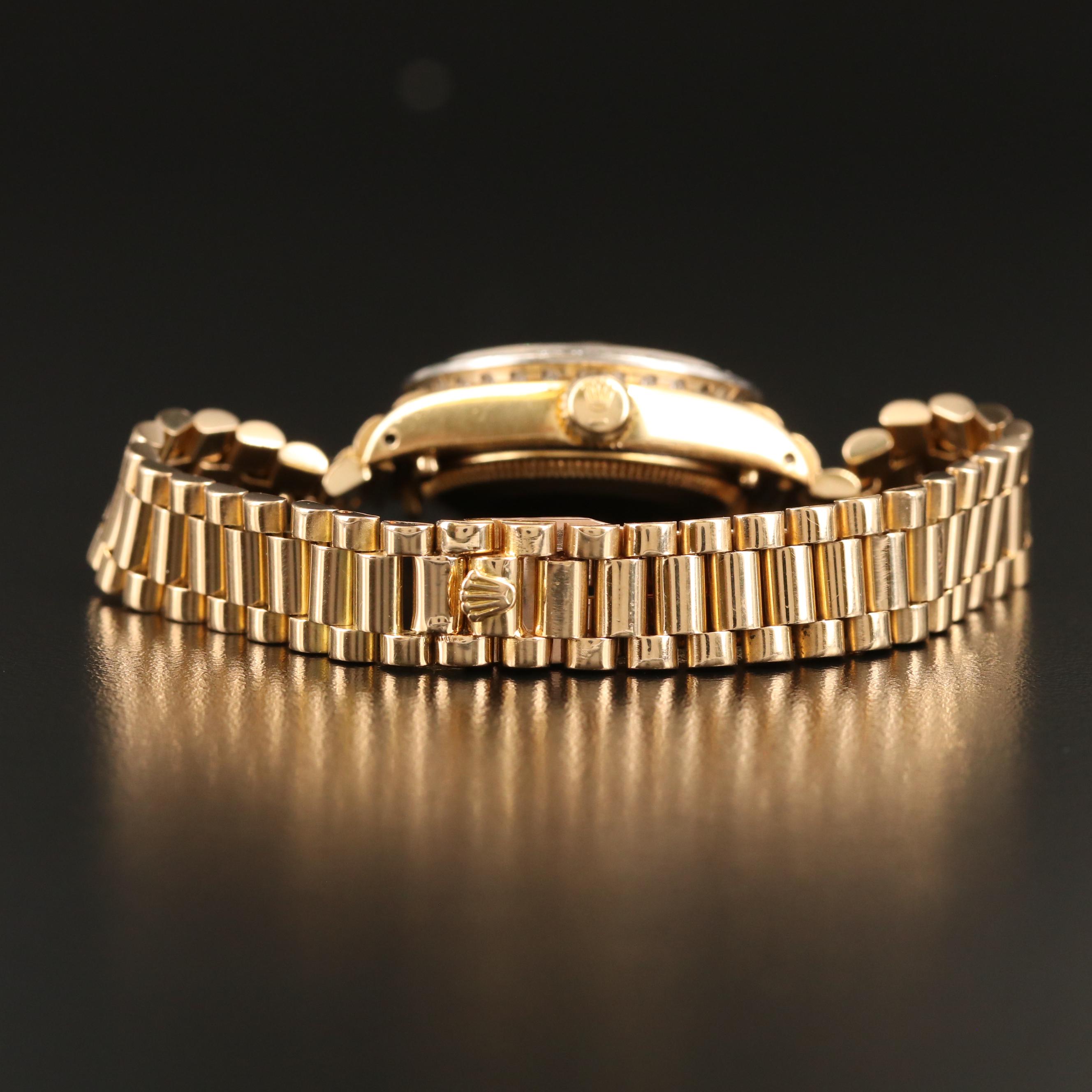 1978 Rolex Datejust 18K Gold and Diamond Automatic Watch