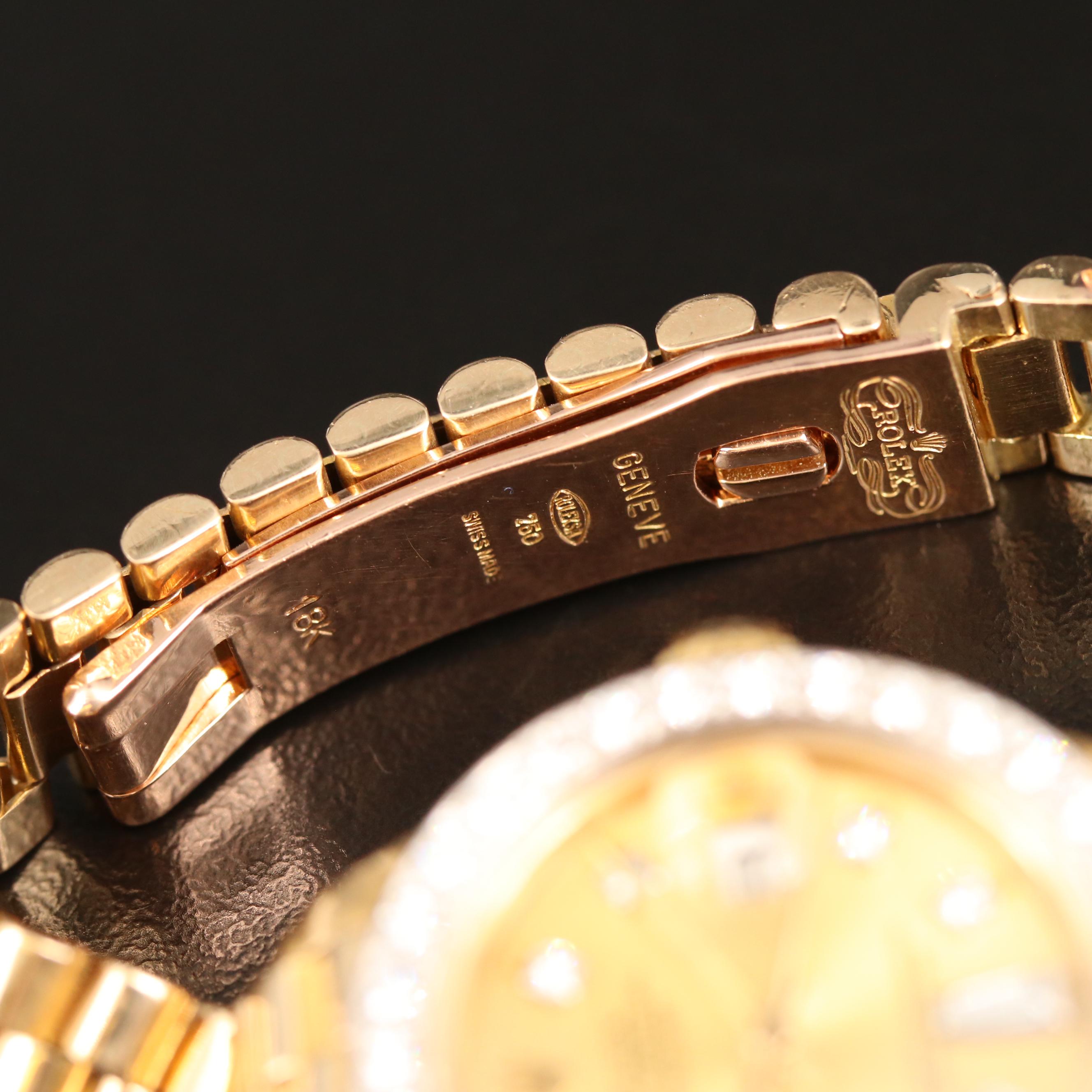 1978 Rolex Datejust 18K Gold and Diamond Automatic Watch