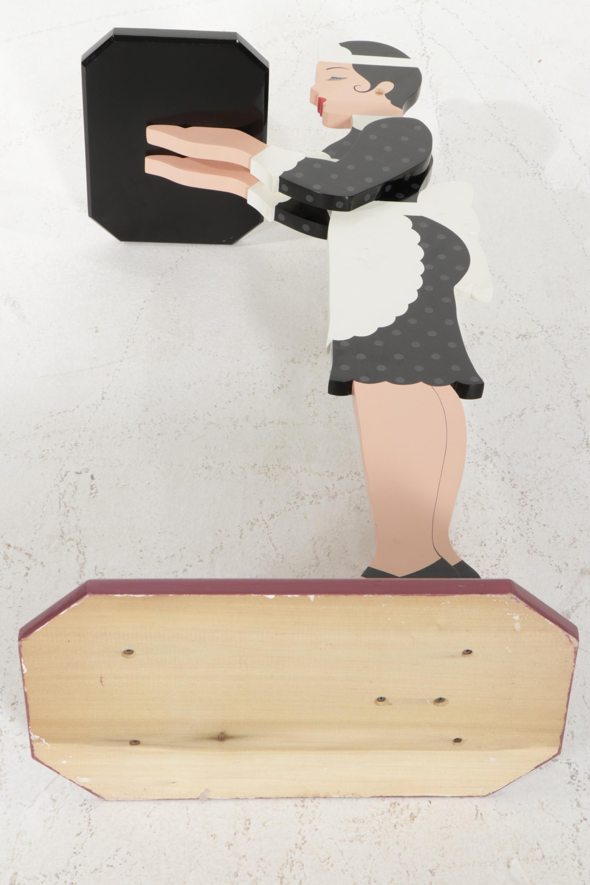 Painted Figural Butler Tray Table by Barry Zaid, 1982