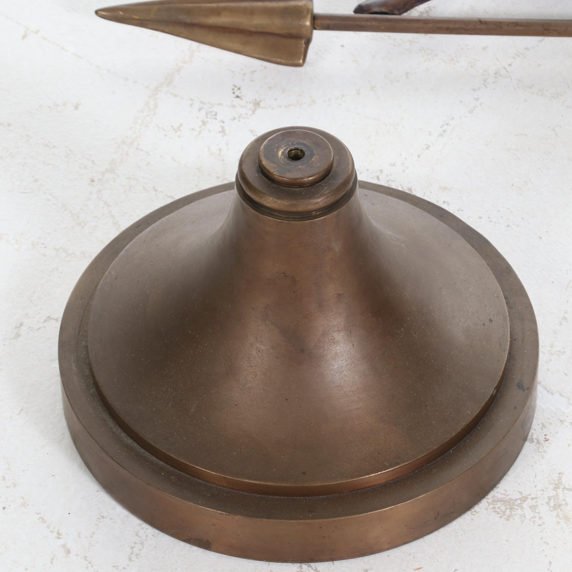 Bronze and Brass Trotting Horse Weathervane