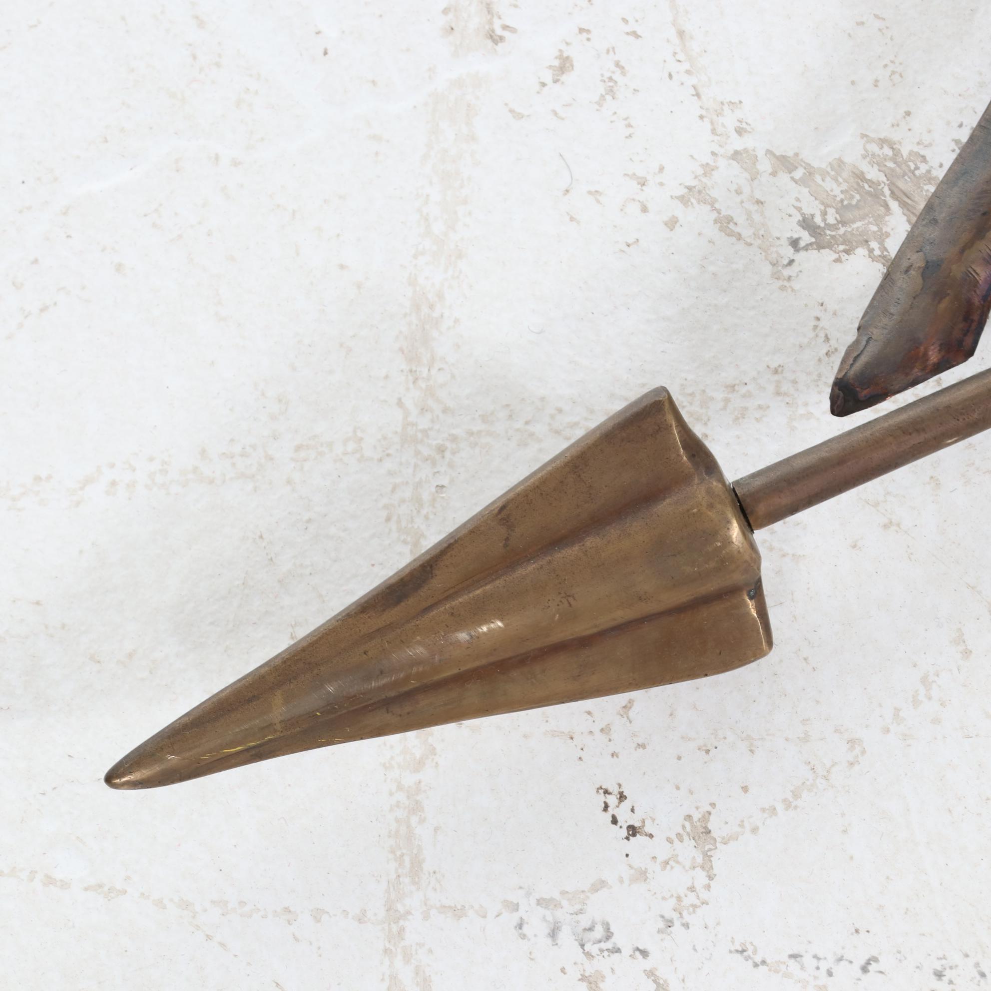 Bronze and Brass Trotting Horse Weathervane