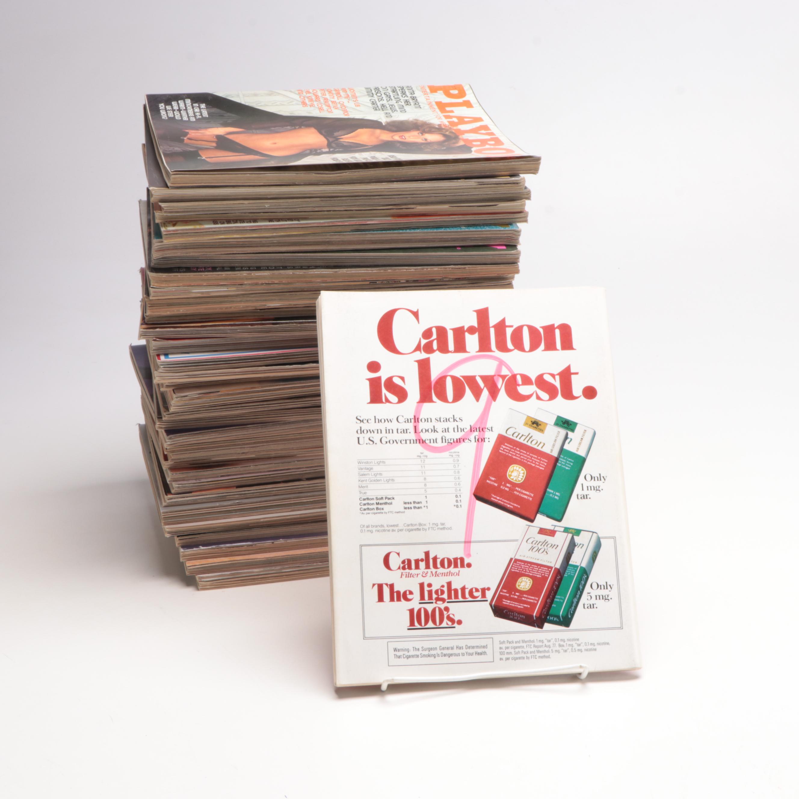 "Playboy" Magazines Featuring Farah Fawcett, Bo Derek 1978-1980