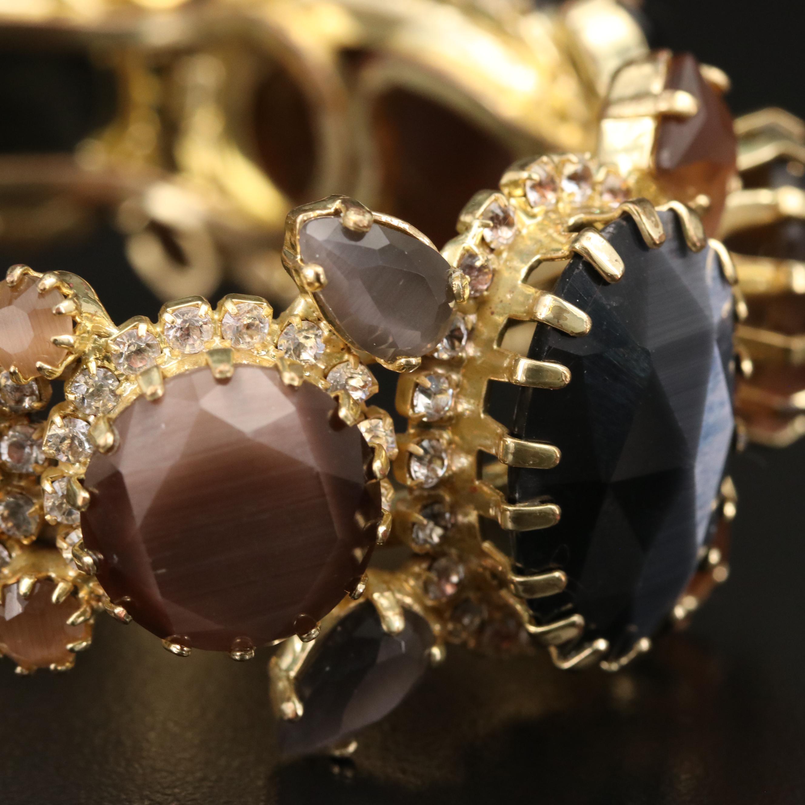 Rodrigo Otazu Cat's Eye and Rhinestone Clamper