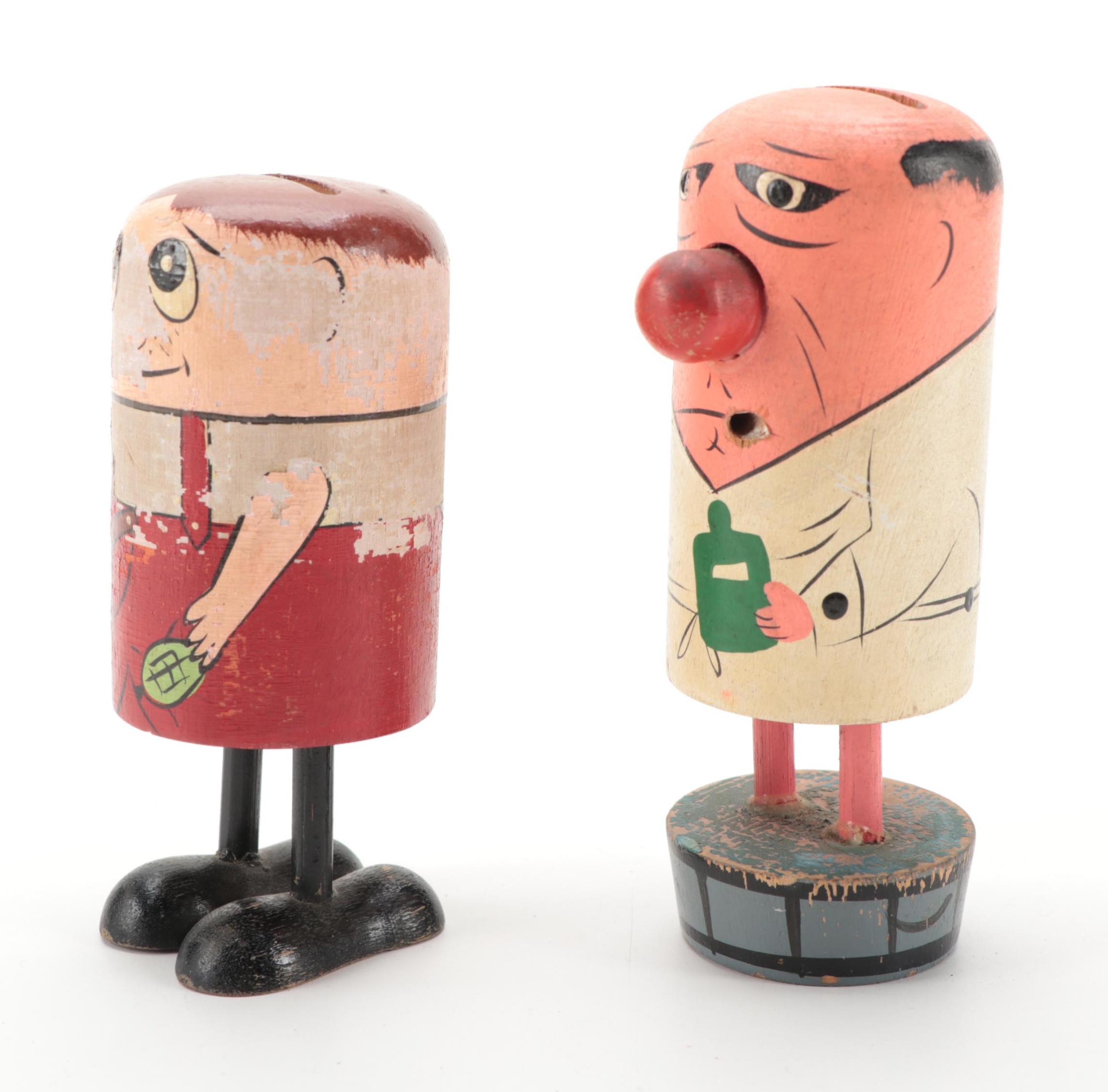 Pride Creations "Popsie" Wooden Figures, circa 1960s