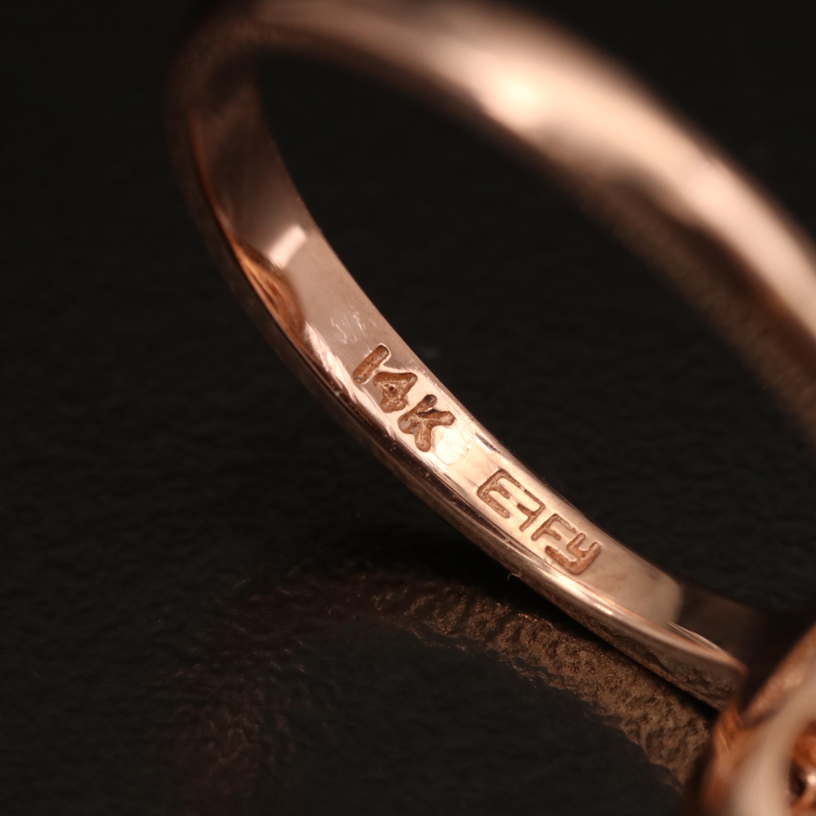 EFFY 14K Rose Gold Morganite and Diamond Ring