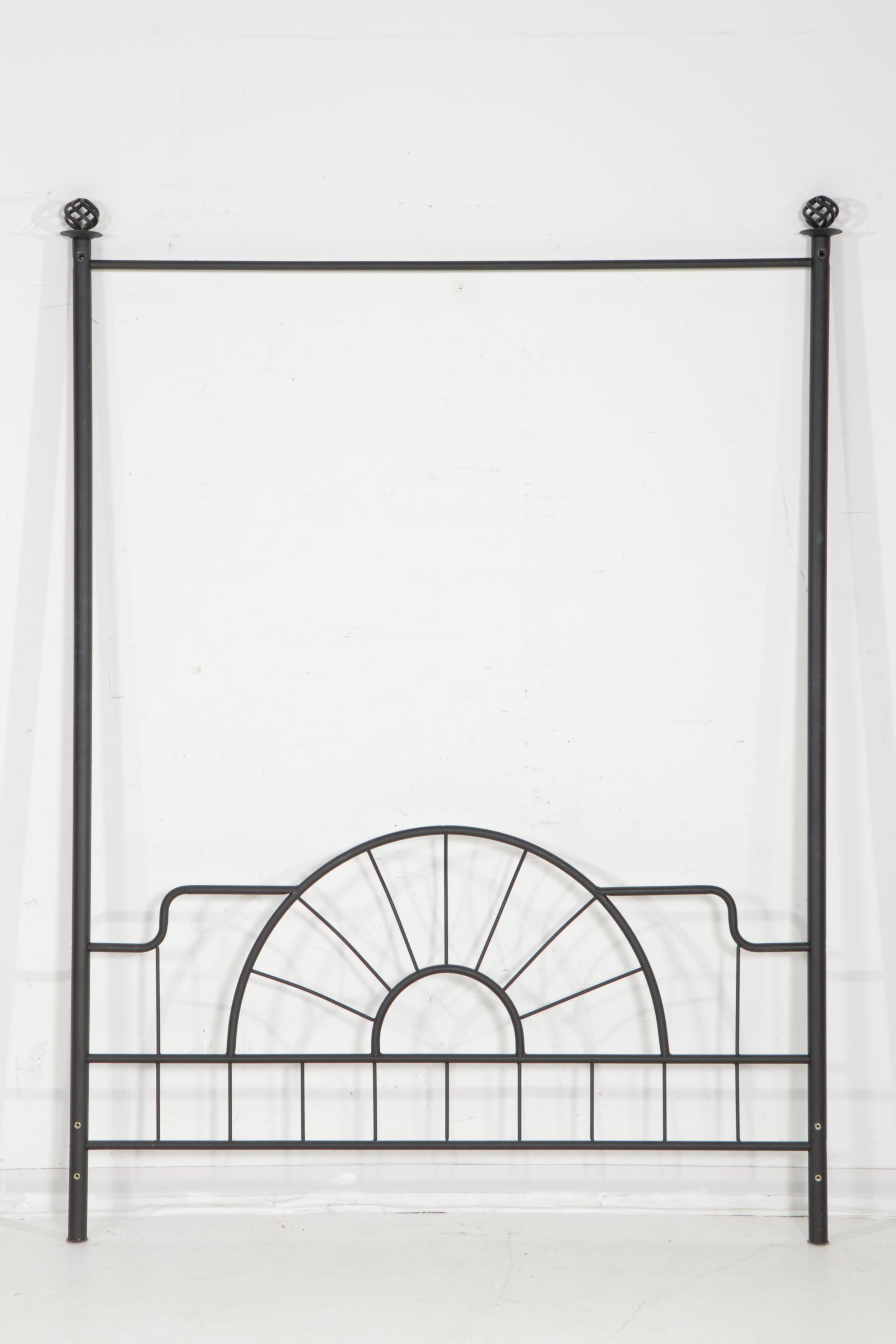 Sunburst Style Queen Canopy Bed Frame