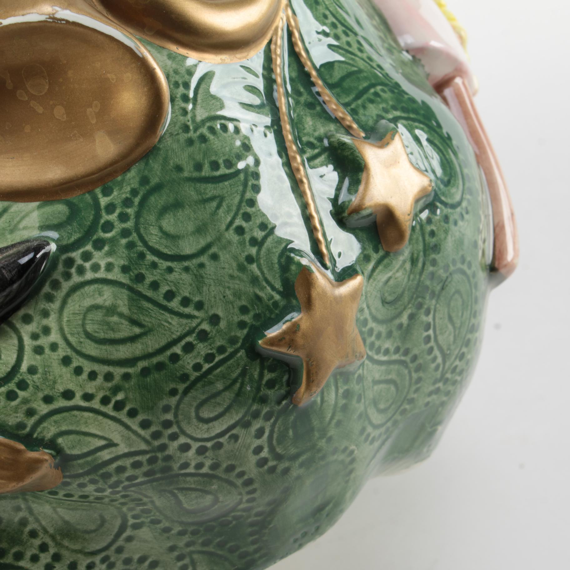 Fitz and Floyd "Kris Kringle" Ceramic Pitcher, 1994–1997