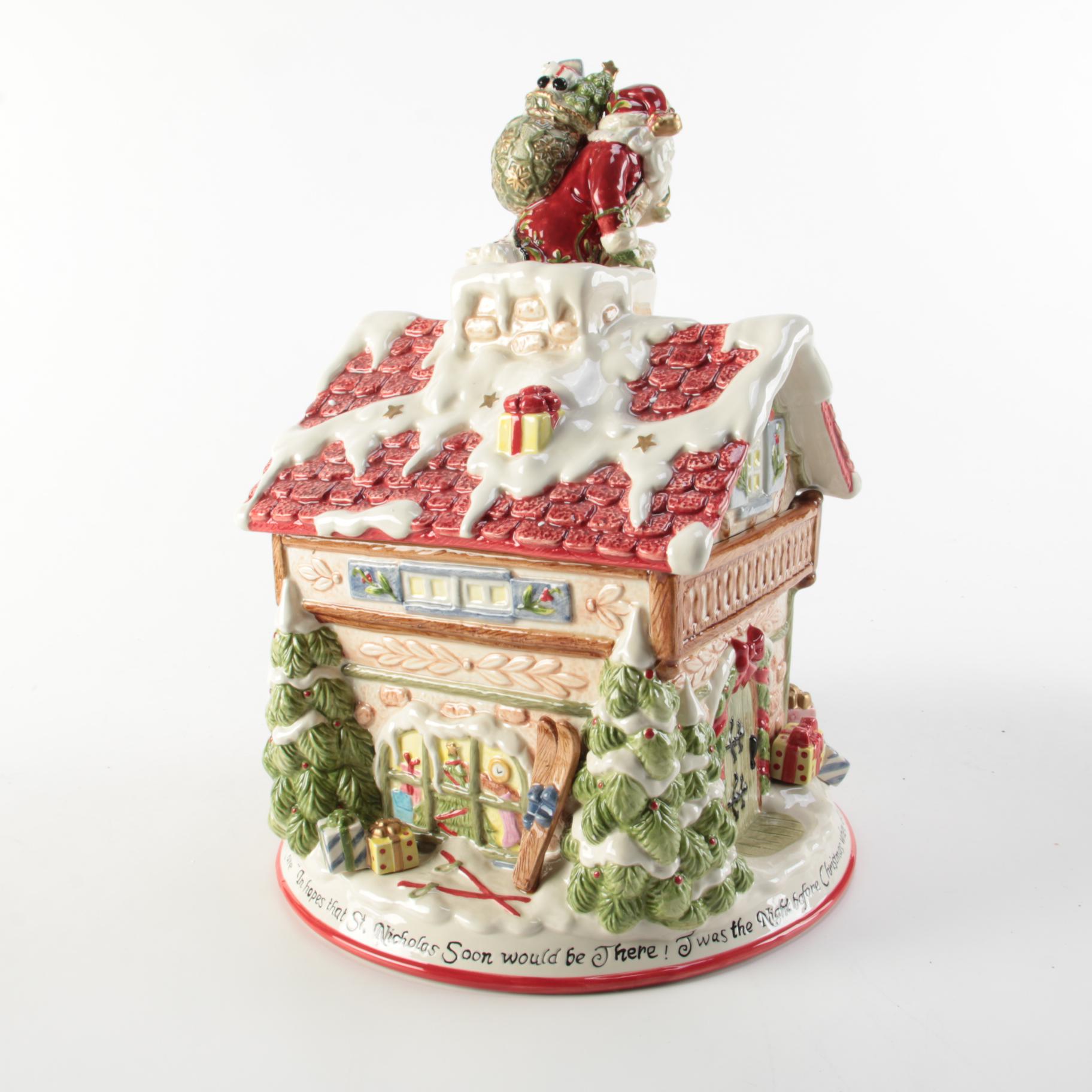 Fitz and Floyd "St. Nick" Ceramic Cookie Jar, 2008–2010