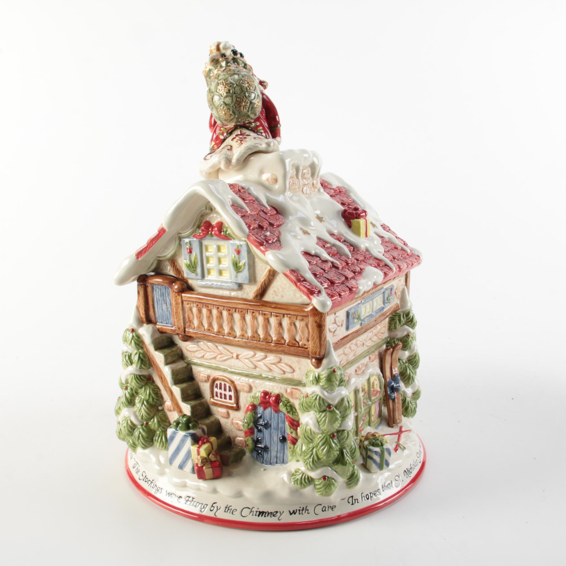 Fitz and Floyd "St. Nick" Ceramic Cookie Jar, 2008–2010