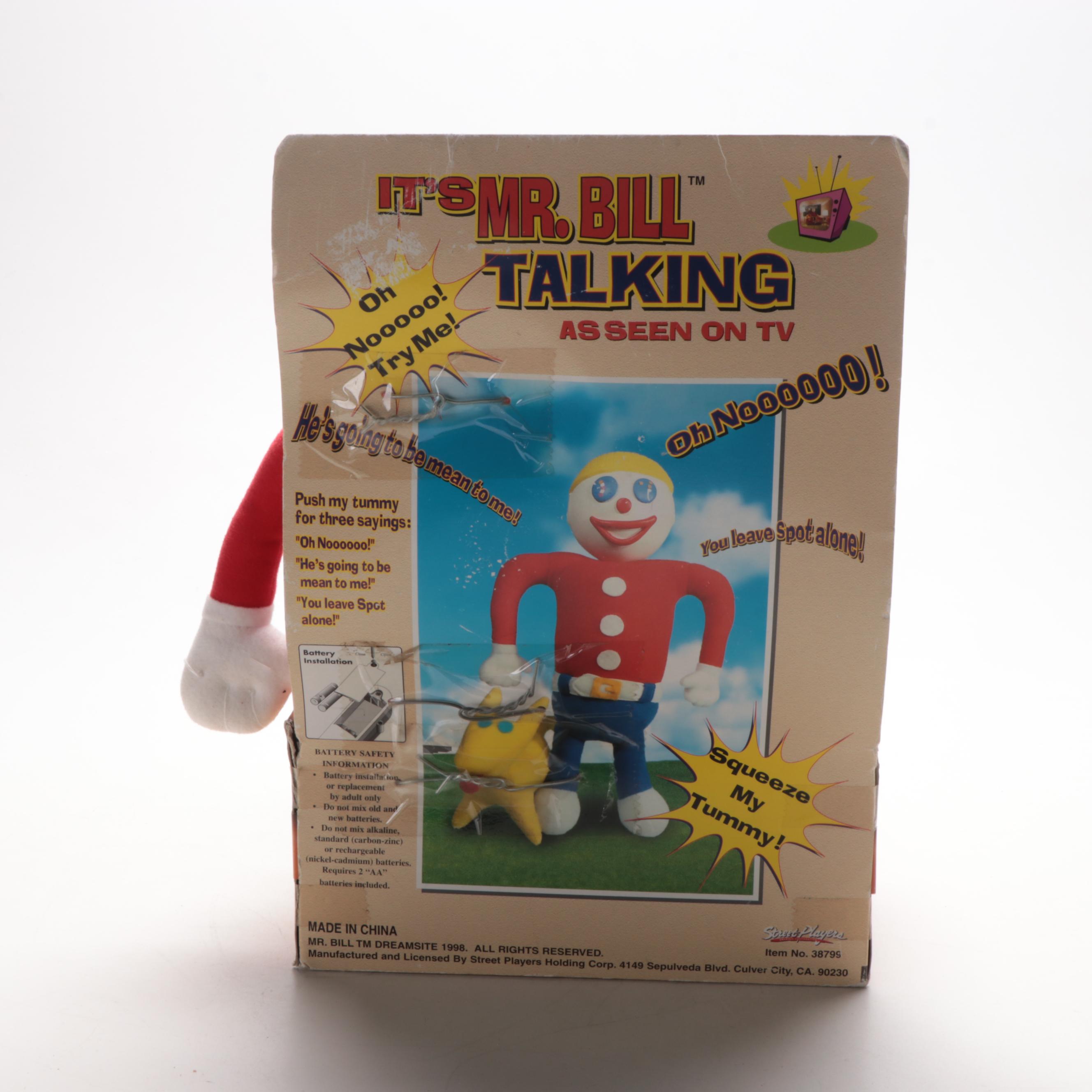 TM Dreamsite "It's Mr. Bill" Talking Doll in Original Packaging, SNL, 1998