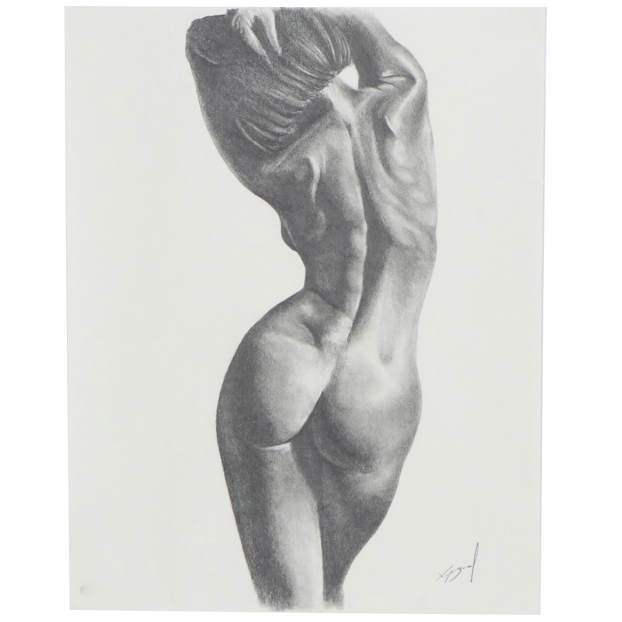 Graphite Drawing of a Female Nude, 21st Century