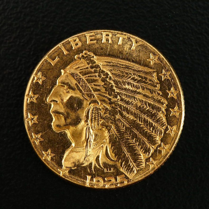 1925-D Indian Head Gold $2.50 Quarter Eagle