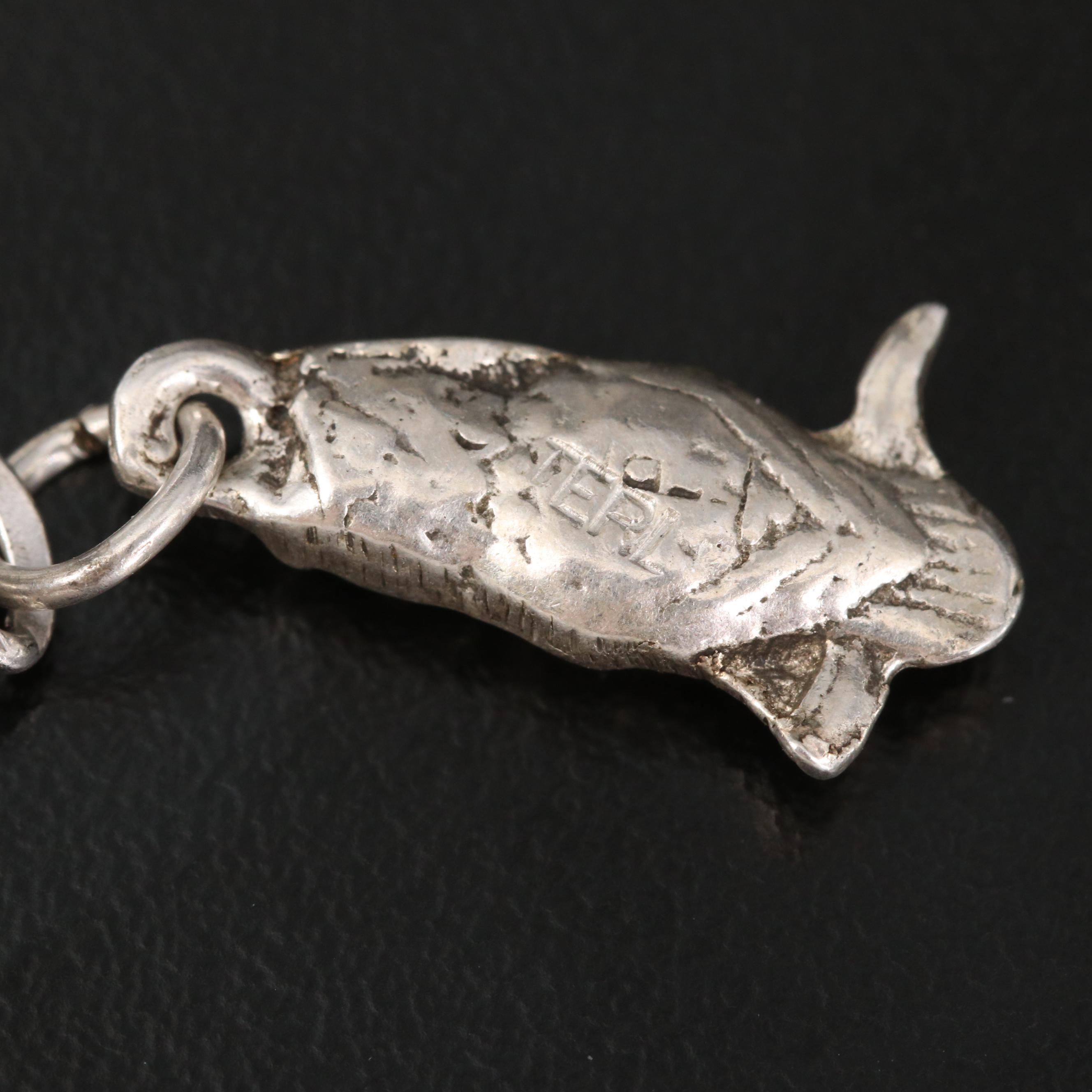 Vintage Sterling Charm Bracelet Featuring Antique Canadian Coins