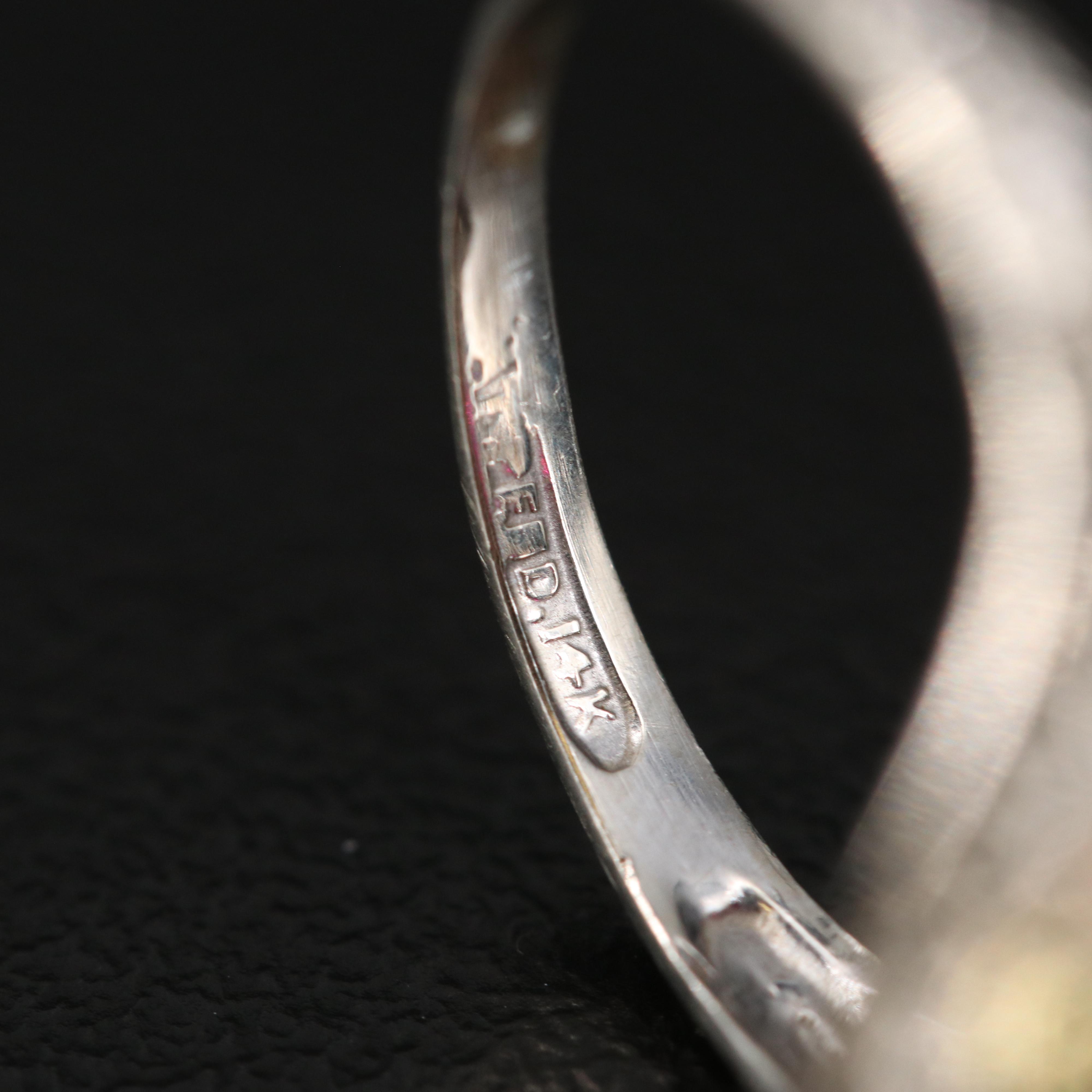 Early 1900s Ostby & Barton 10K Ruby and Seed Pearl Ring