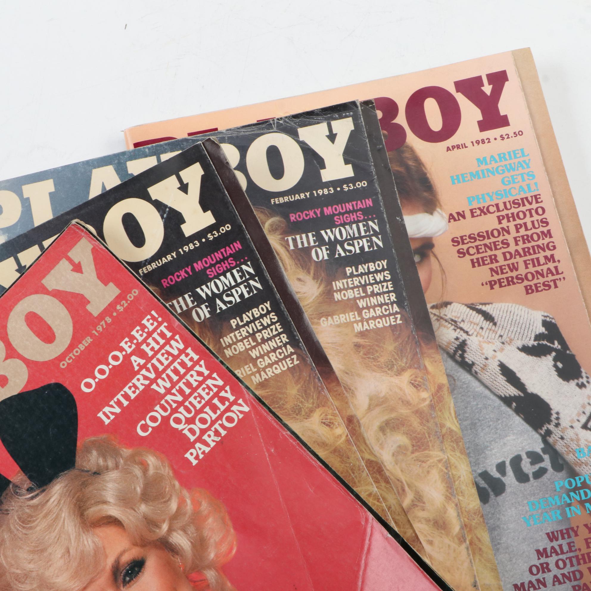 "Playboy" Magazines Featuring Dolly Parton, Bo Derek, 1970s and 1980s